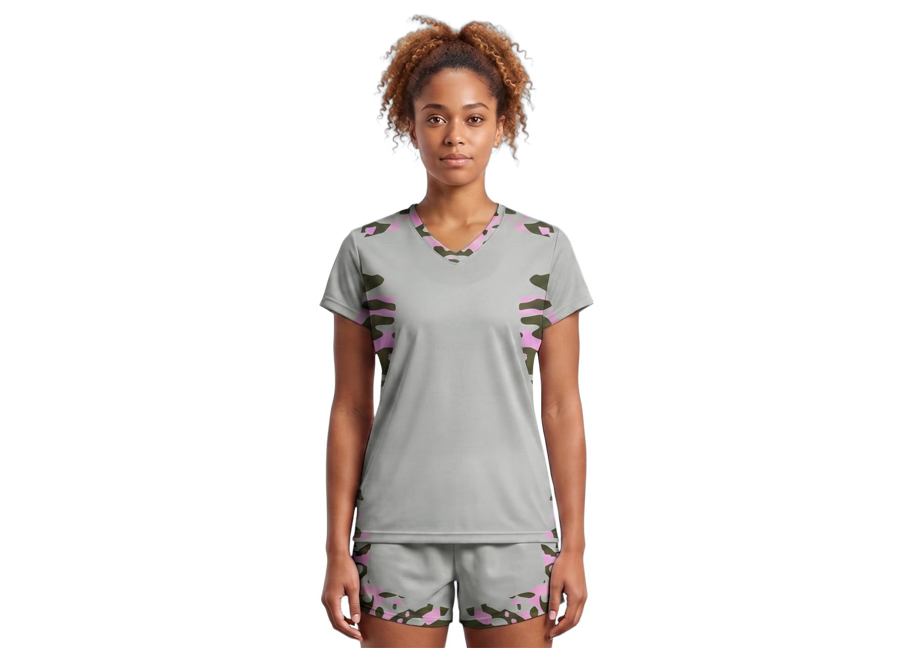 Custom grey camo adult youth volleyball jersey - Jersey