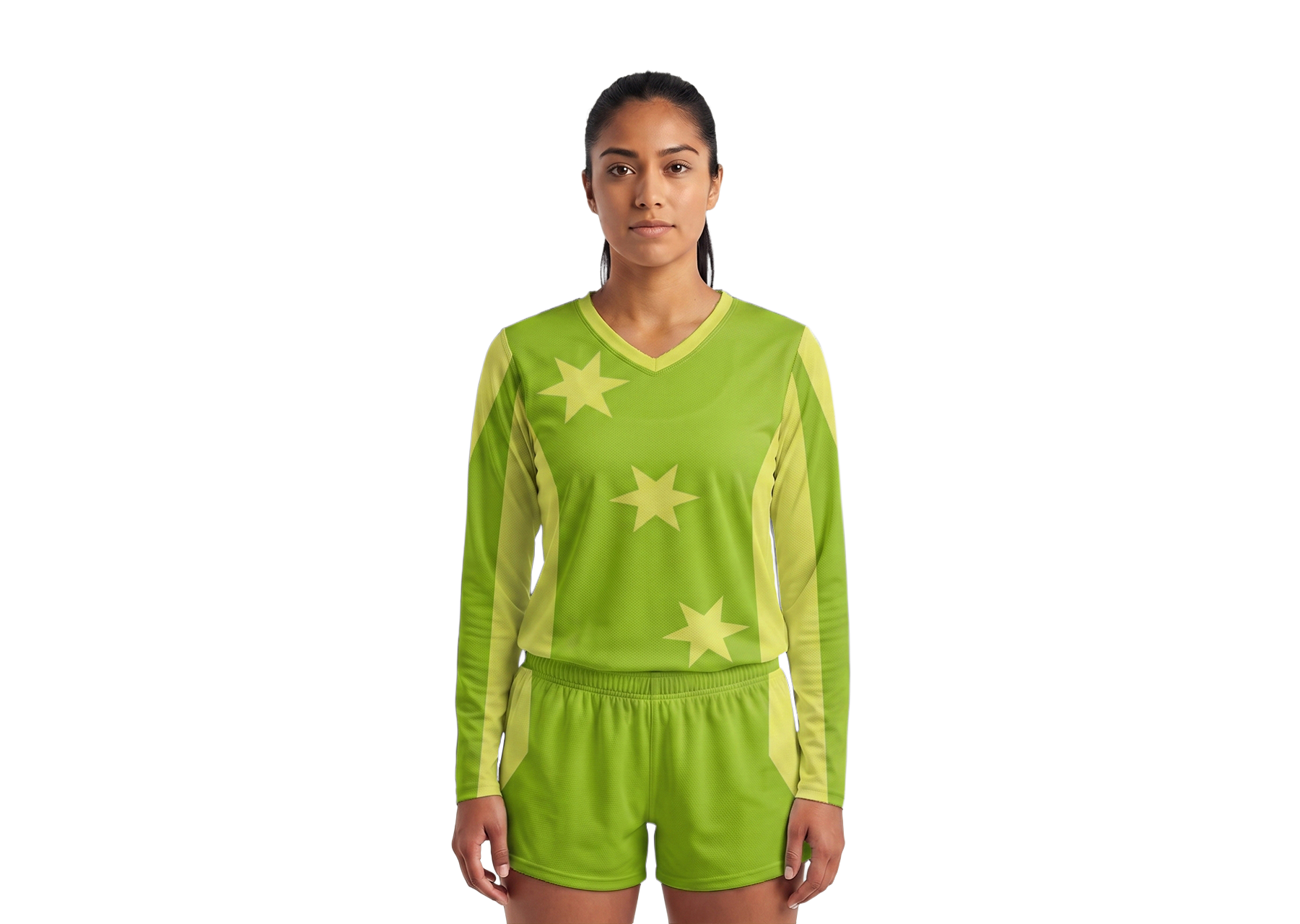 Custom triple stars adult youth volleyball long sleeve jersey - Jersey
