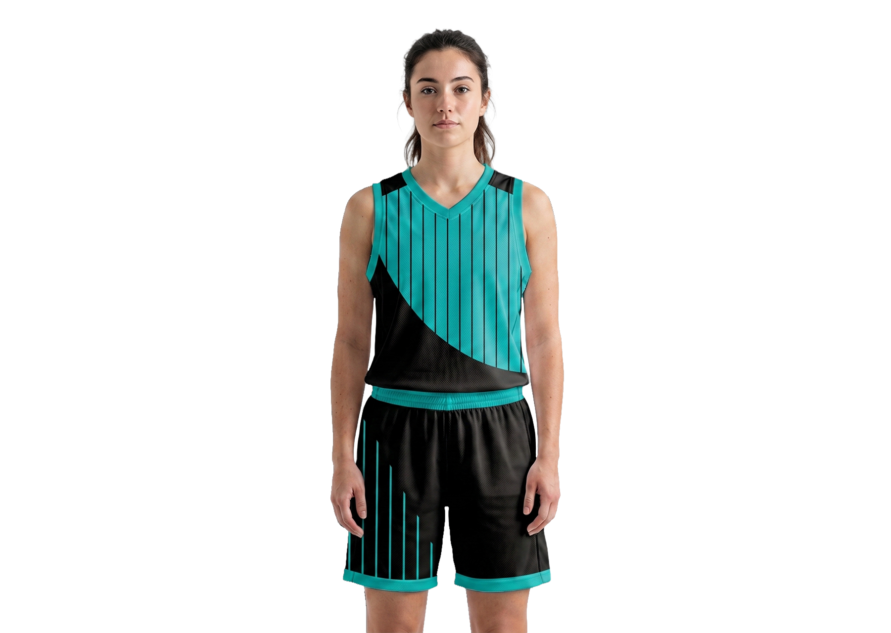 Custom crescent lines adult youth unisex basketball jersey - reversible uniform - Jersey