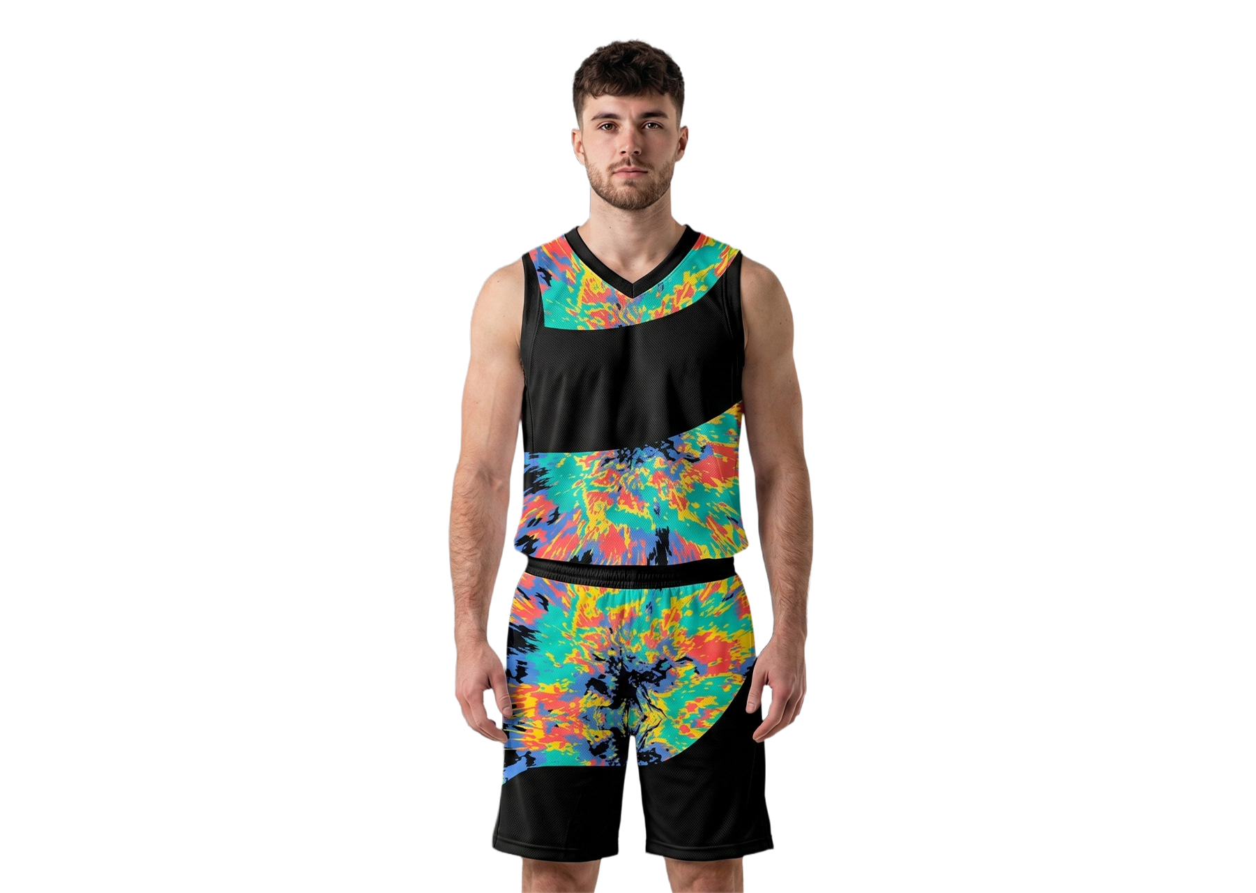 Custom sparking abstract adult youth unisex basketball jersey - reversible uniform - Jersey