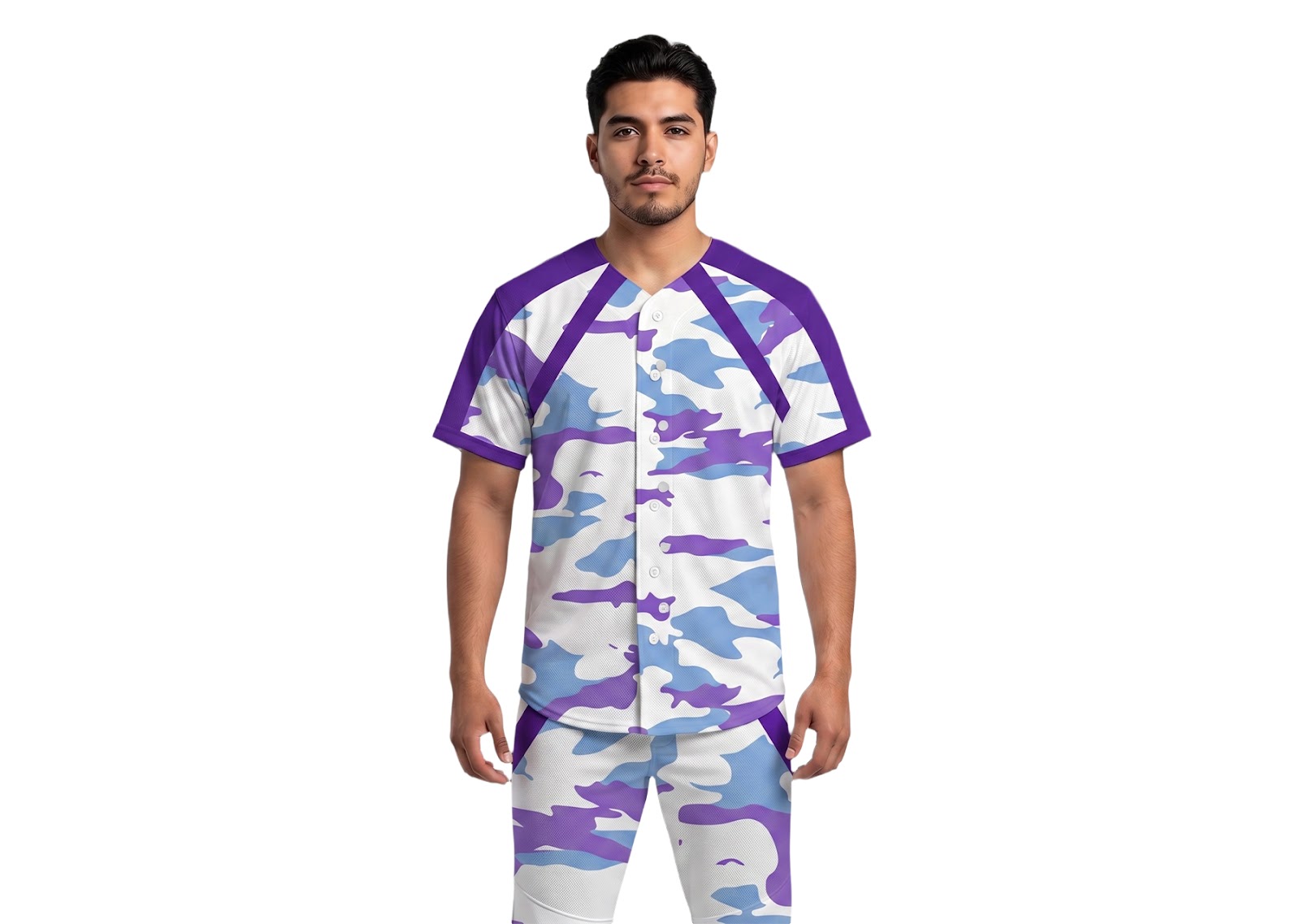 Custom diagonal stripe camo adult youth unisex baseball jersey - Jersey