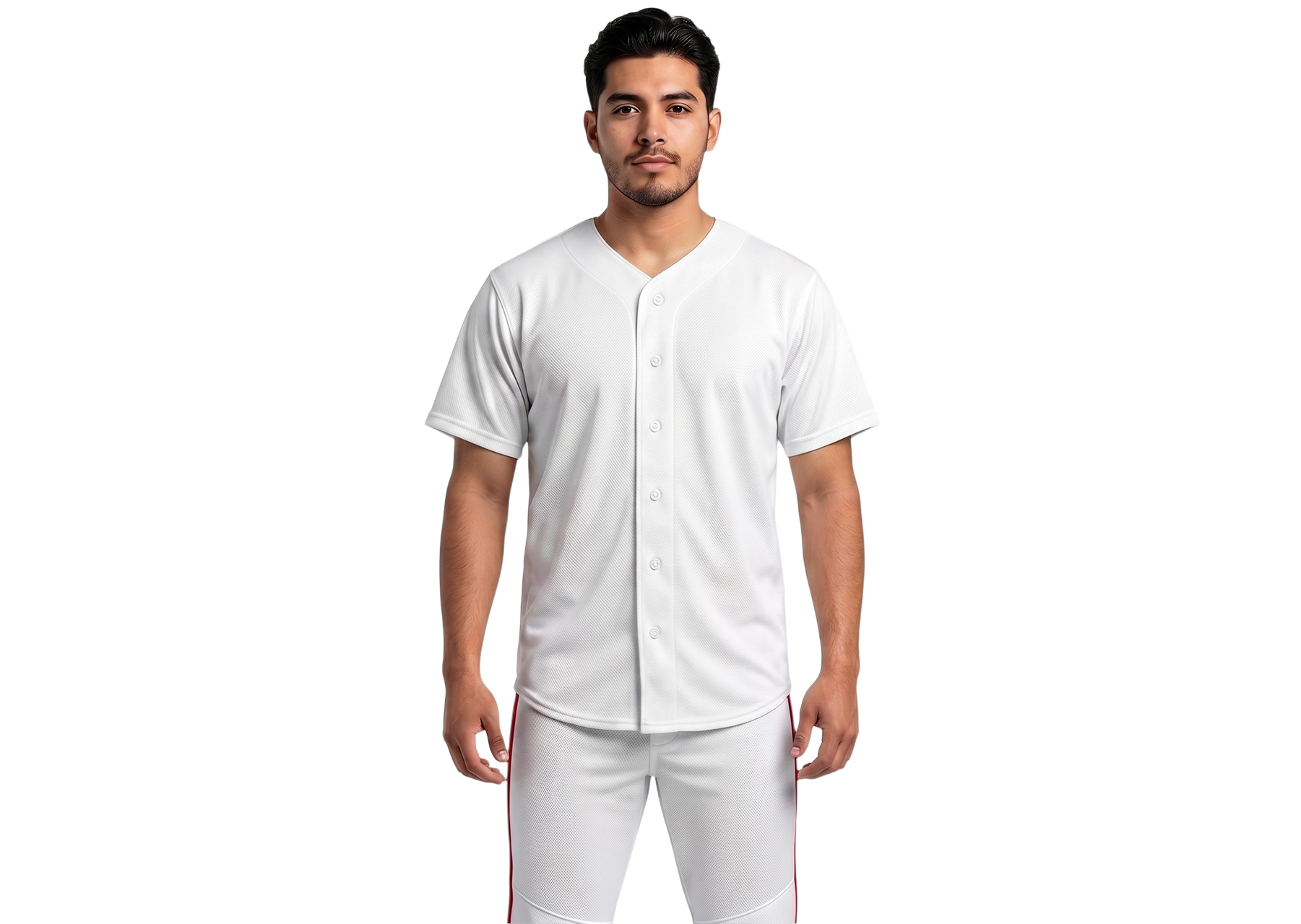 Custom plain white adult youth unisex full buttons softball jersey - Jersey