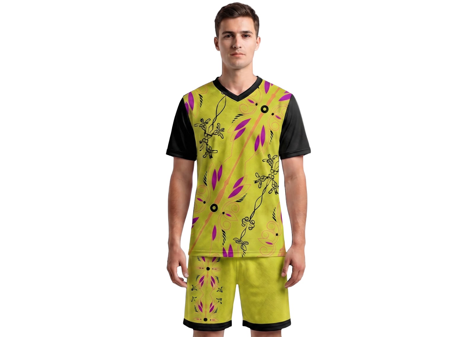Custom elegant nature design adult youth volleyball short sleeve jersey - Jersey