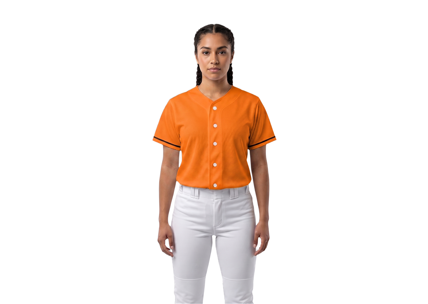 Custom tangerine adult youth unisex full buttons softball jersey - Jersey
