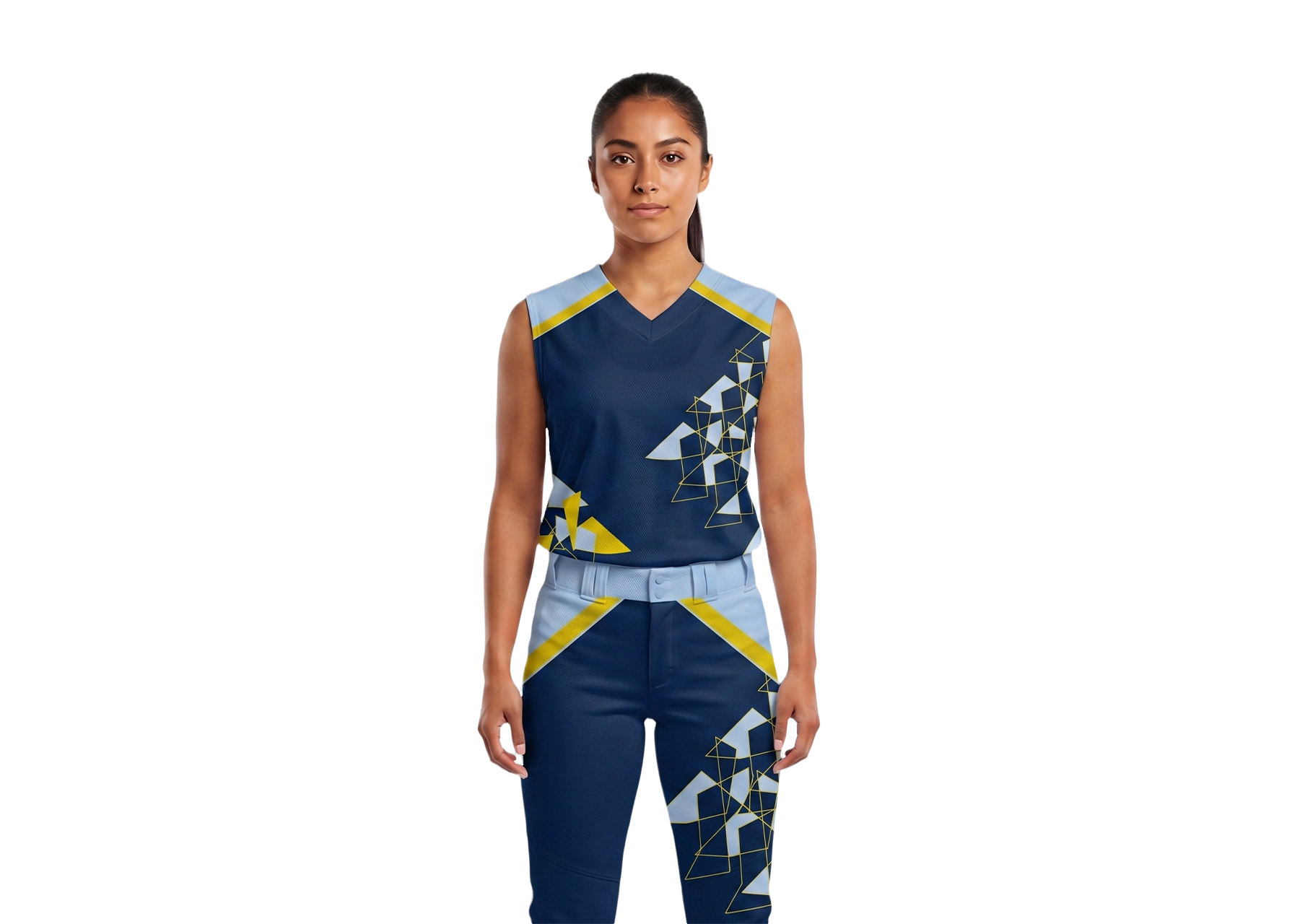 Custom  blocks abstract sleeveless adult youth unisex softball jersey - Jersey