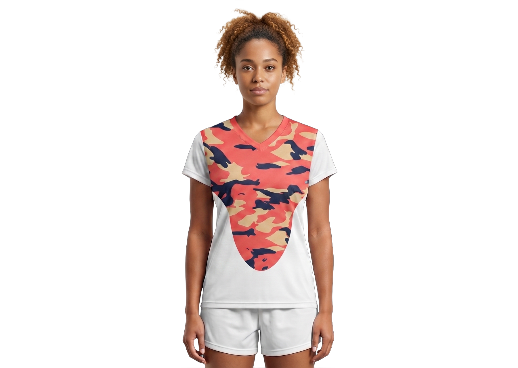 Custom red camo adult youth volleyball jersey - Jersey