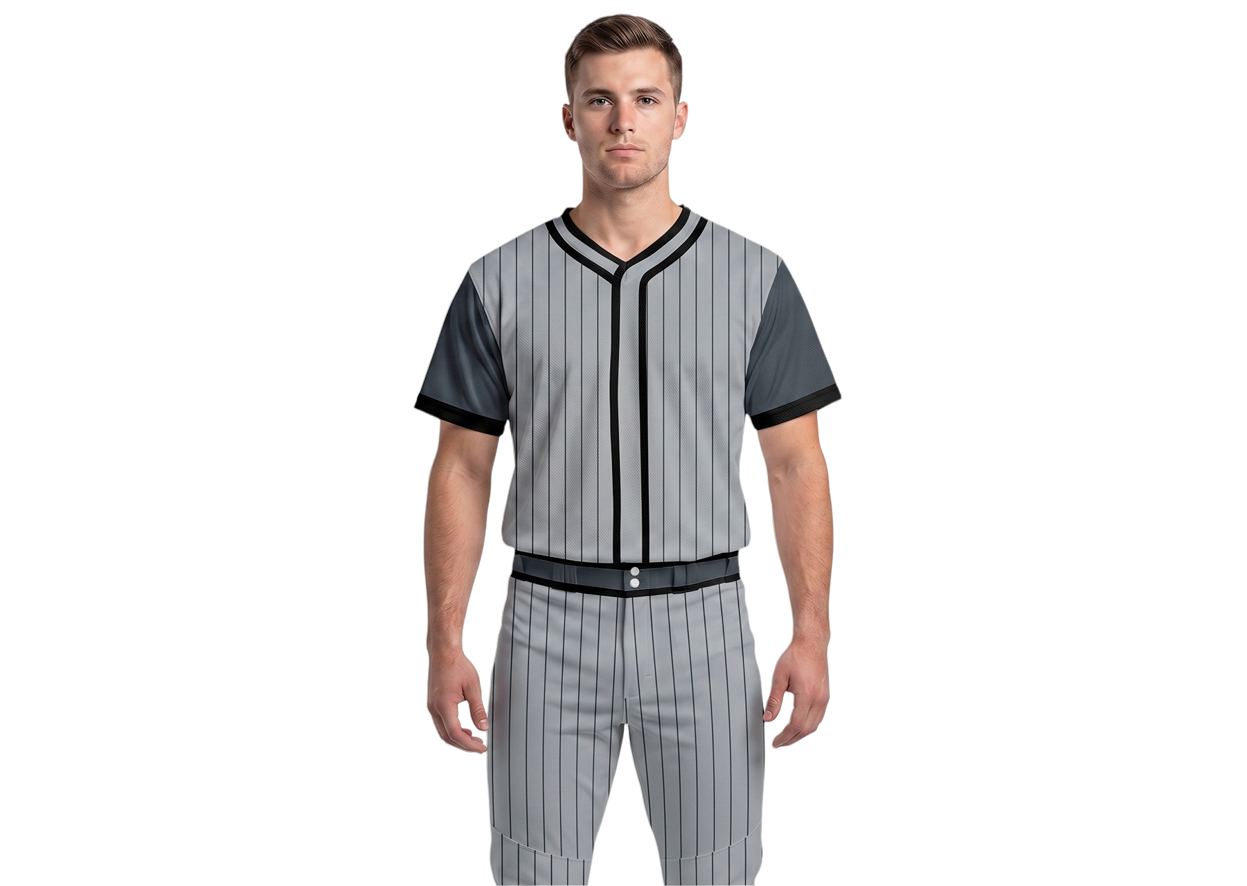 Custom  straight line short sleeve adult youth unisex baseball jersey - Jersey