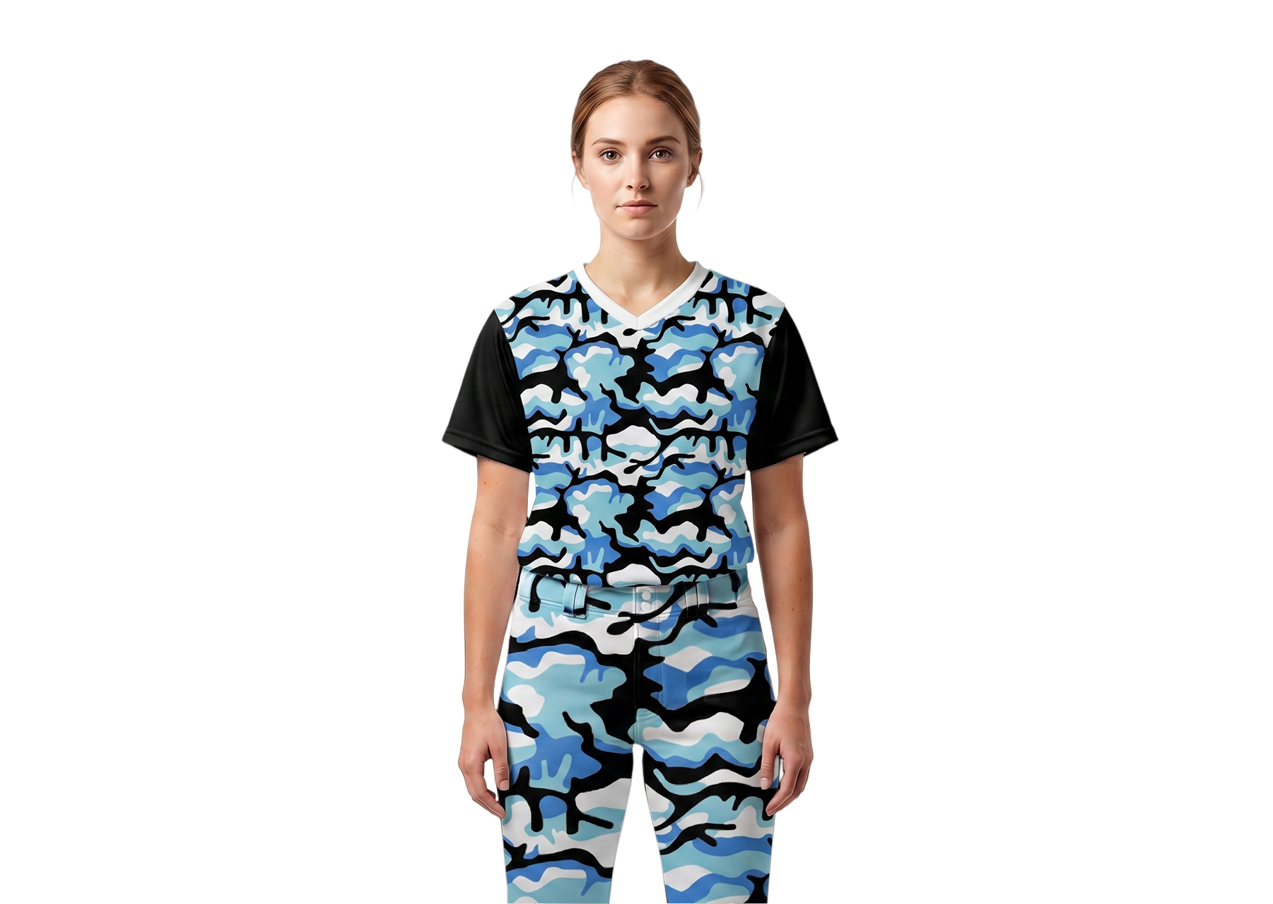 Custom light camo adult youth unisex softball jersey - Jersey