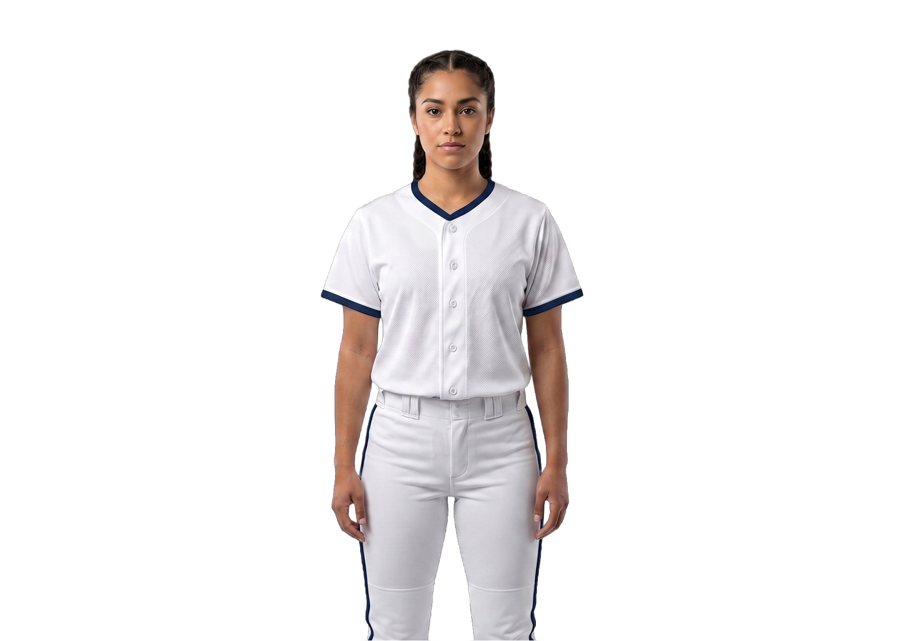 Custom comfortable white adult youth unisex full buttons baseball jersey - Jersey