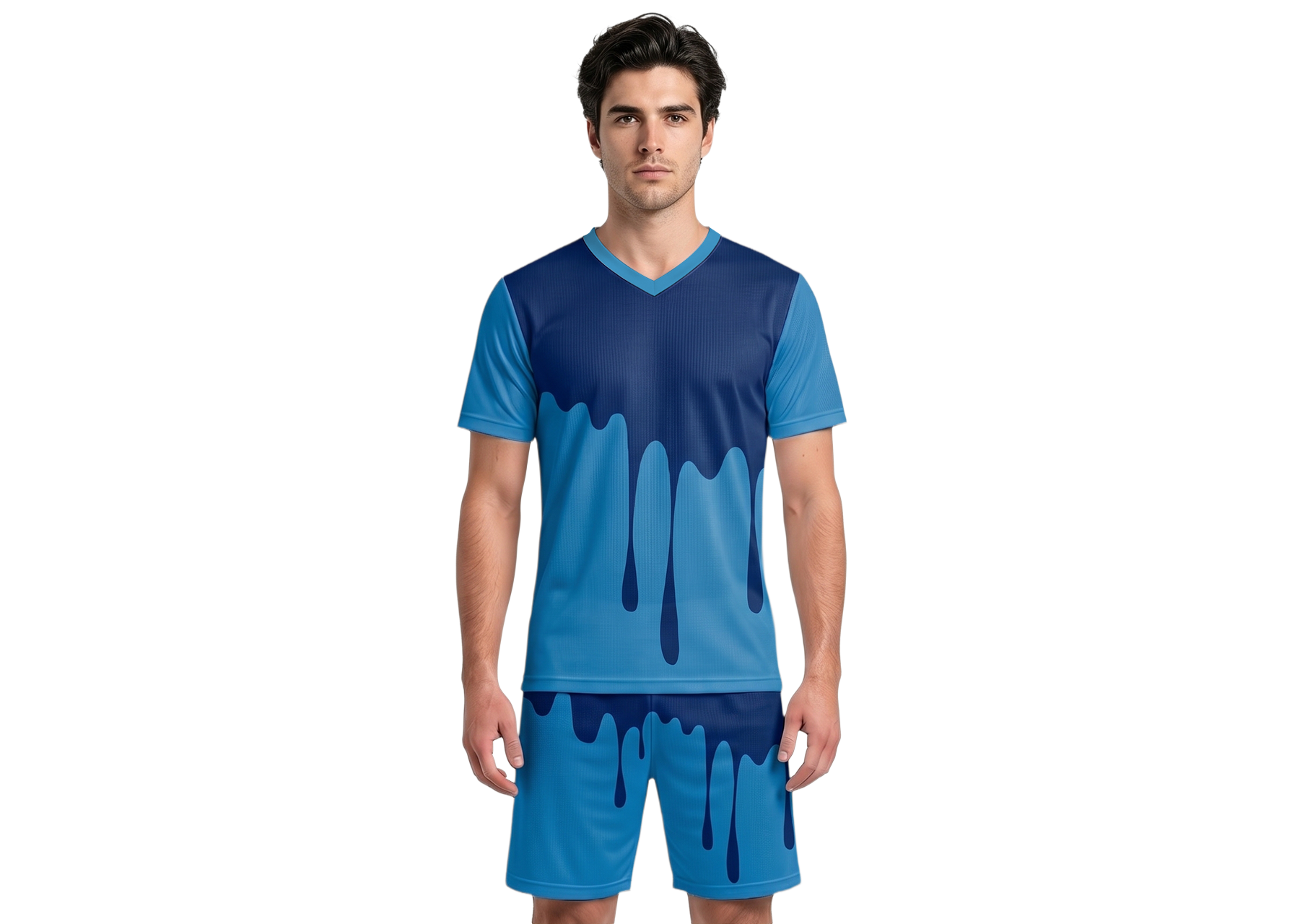 Custom water drop abstract adult youth soccer jersey - Jersey