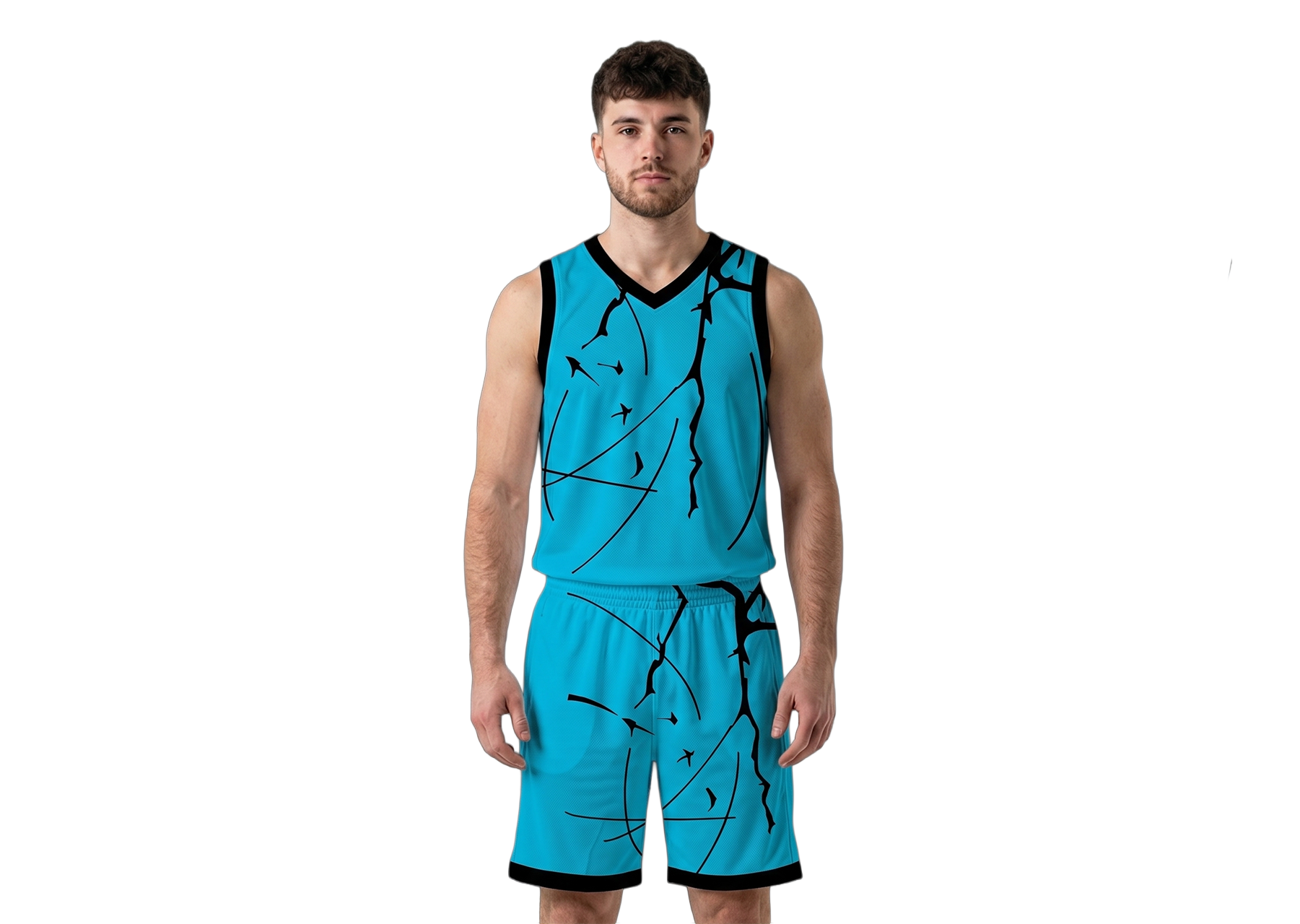 Custom streaks abstract adult youth unisex basketball jersey - reversible uniform - Jersey