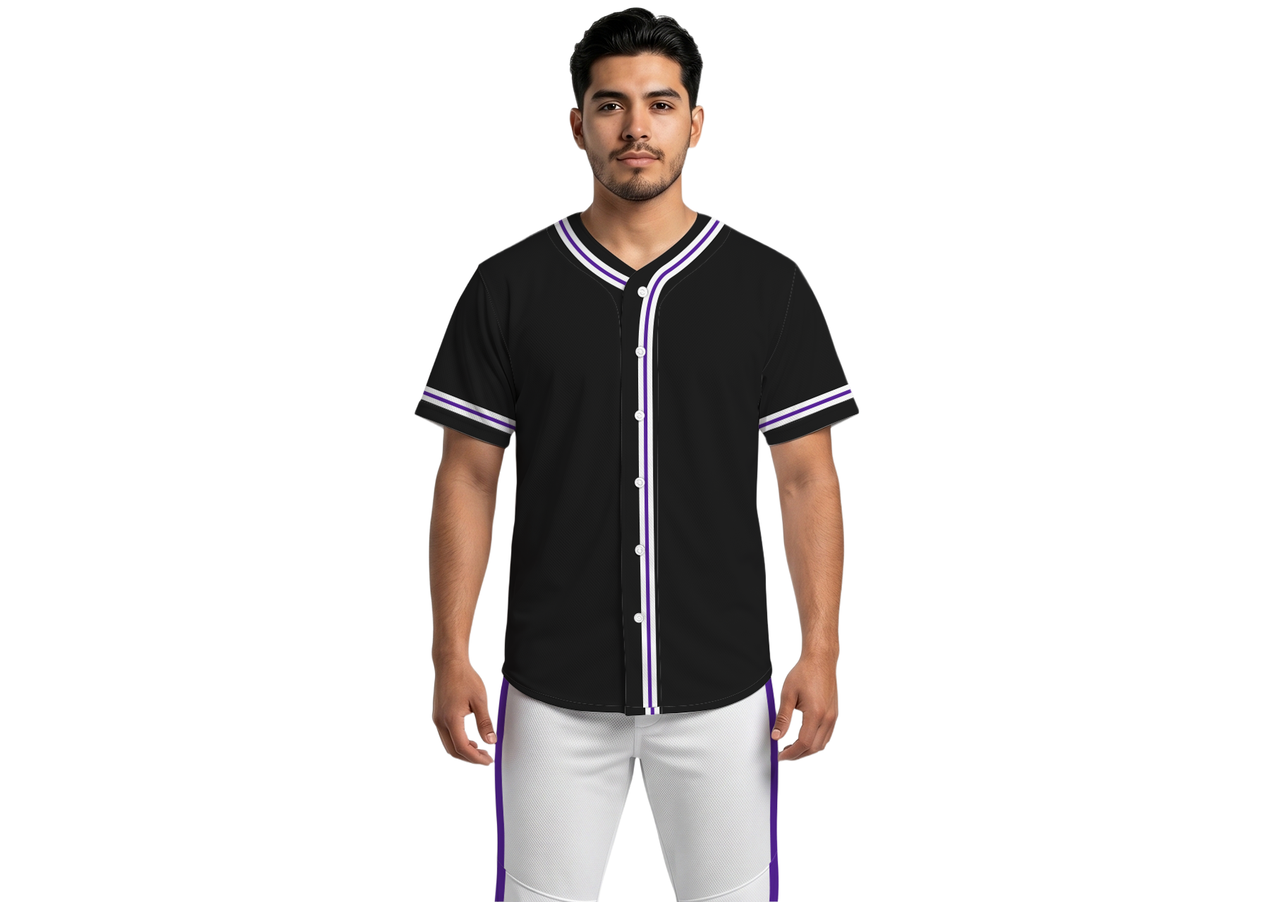 Custom evergreen eclipse adult youth unisex full buttons baseball jersey - Jersey