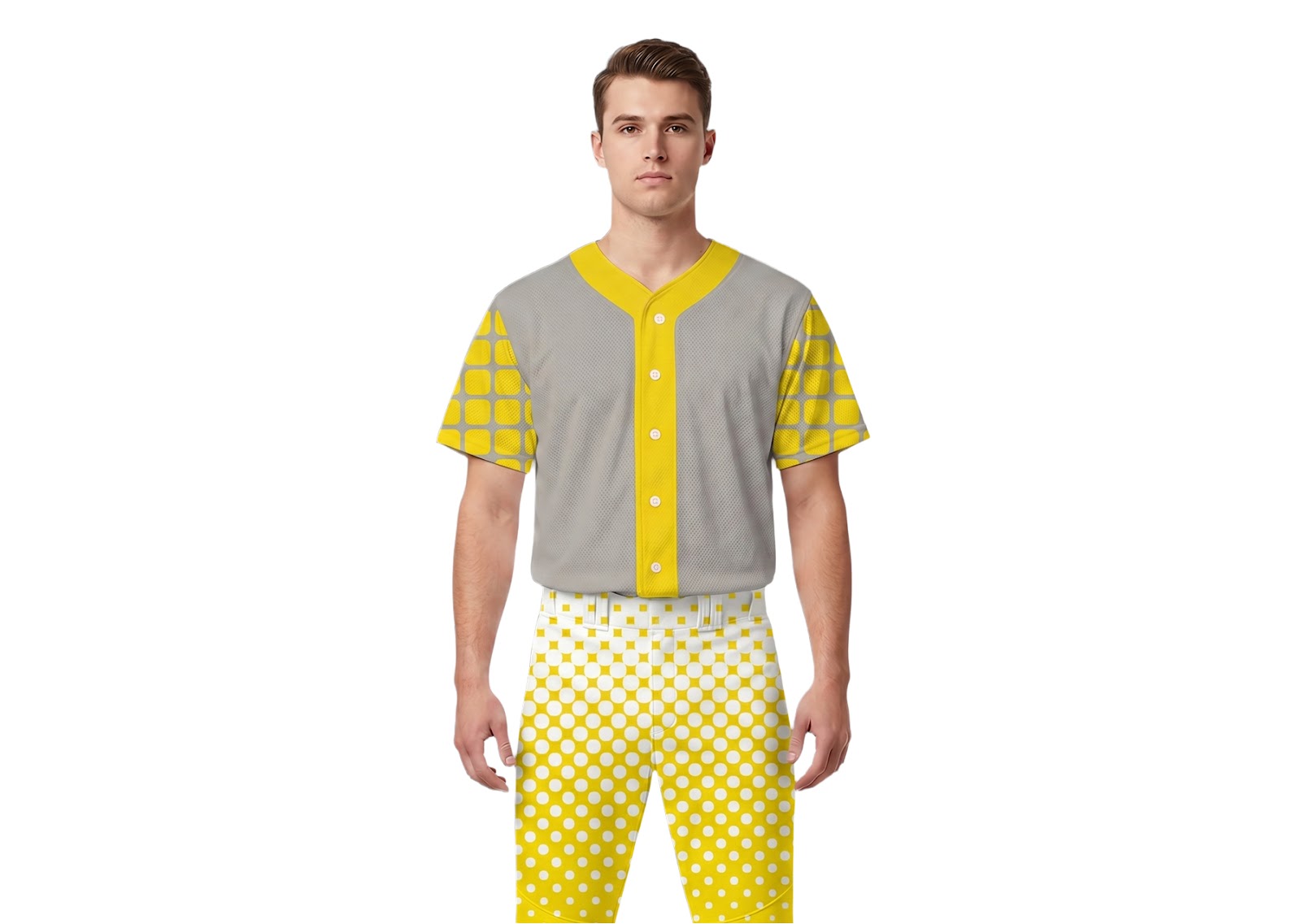 Custom grid shapes adult youth unisex baseball jersey - Jersey