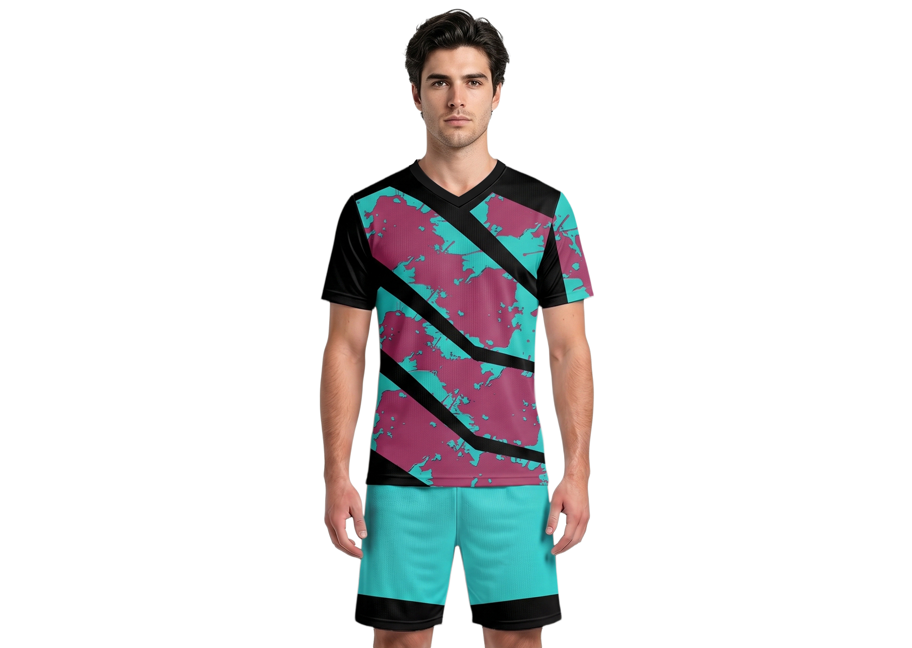 Custom colorful abstract adult youth soccer jersey - Jersey