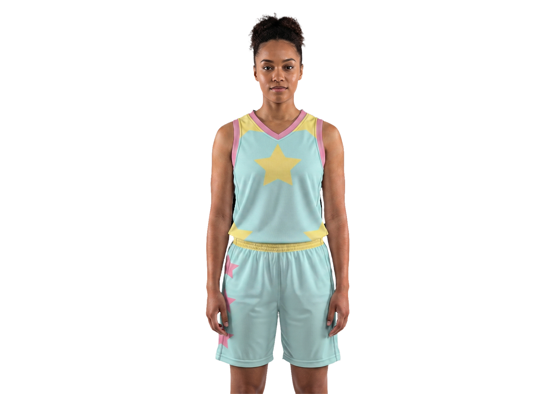 Custom big front star adult youth unisex basketball jersey - reversible uniform - Jersey
