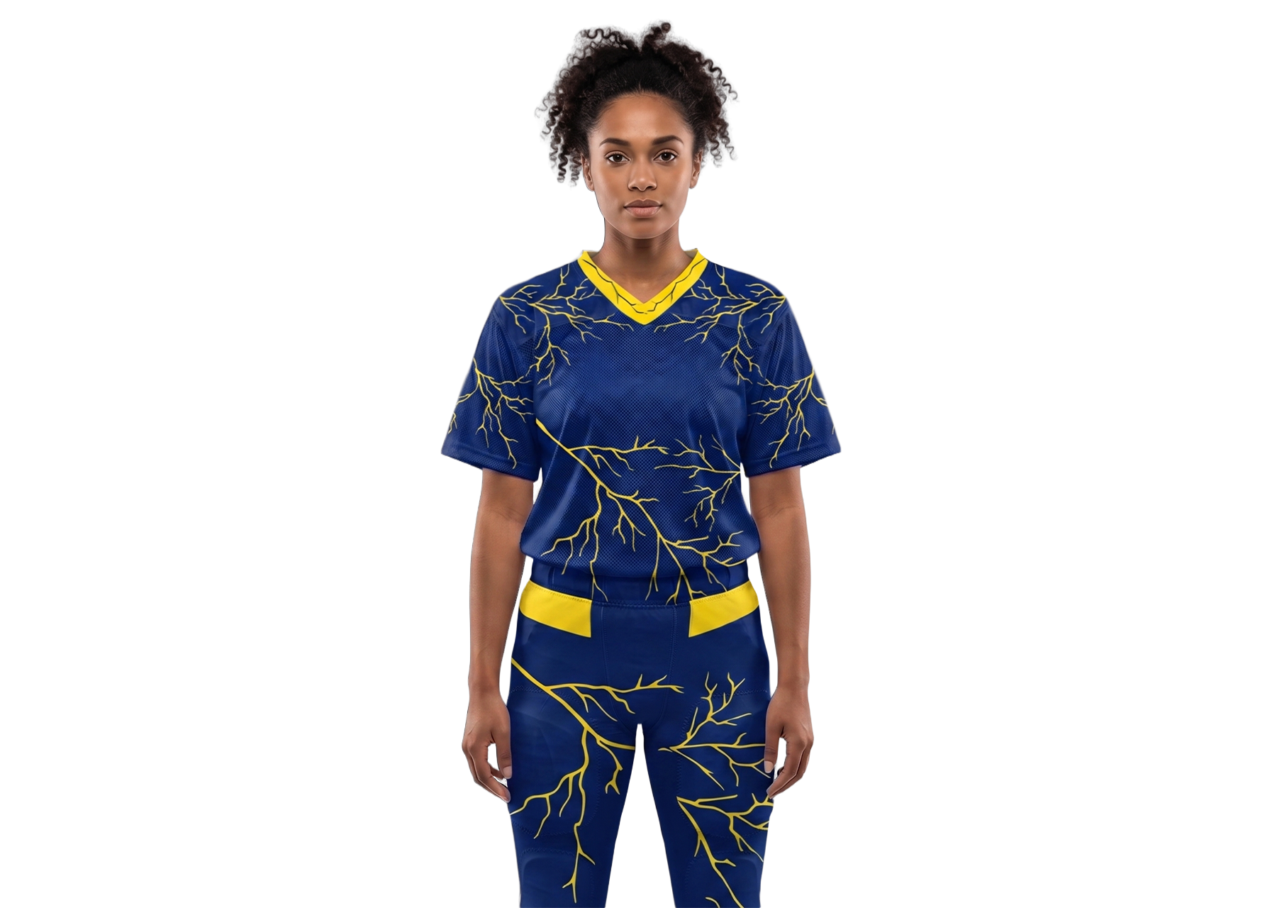 Custom lightning nature adult youth unisex football jersey - Jersey