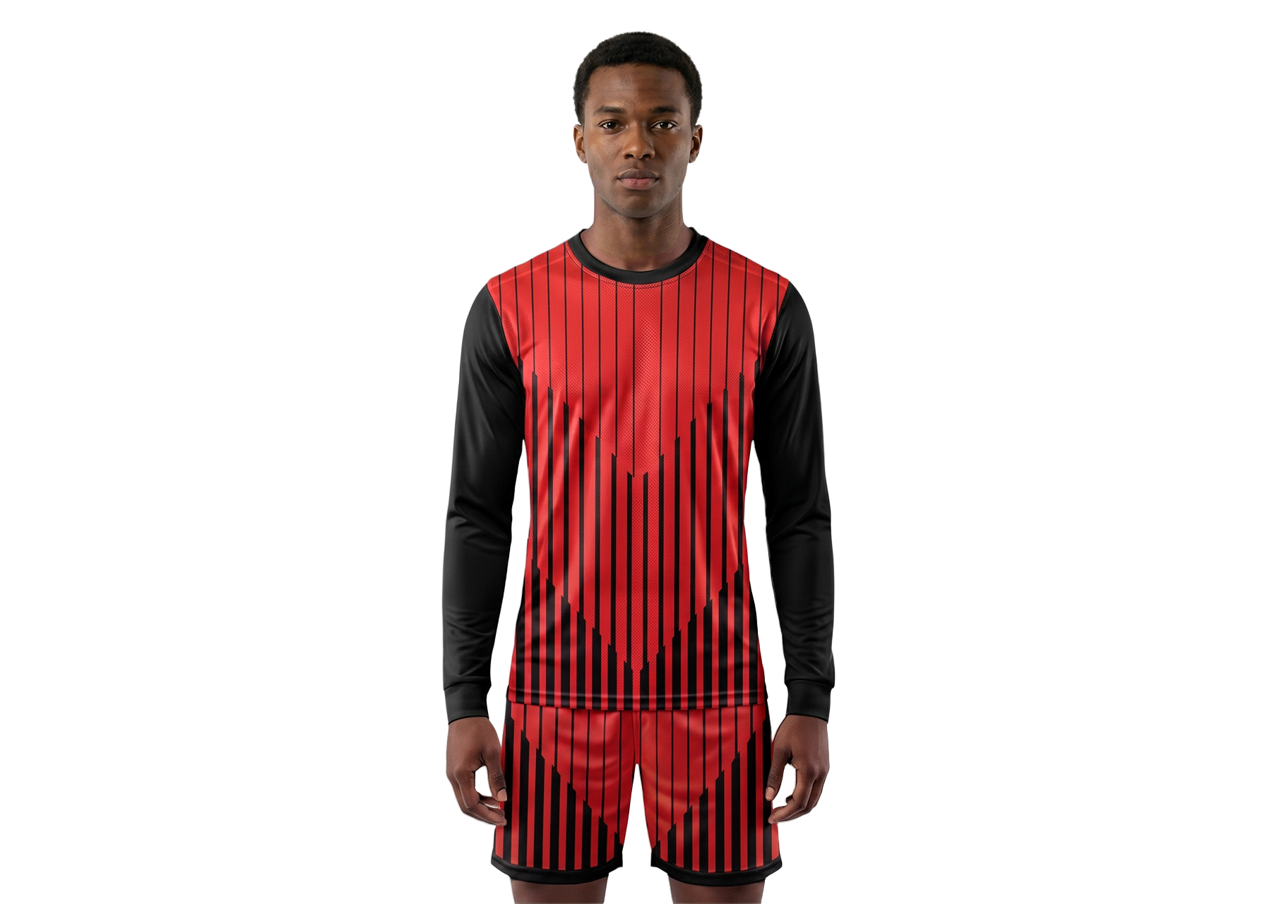 Custom v lines design adult youth unisex long sleeves soccer jerseys - Jersey