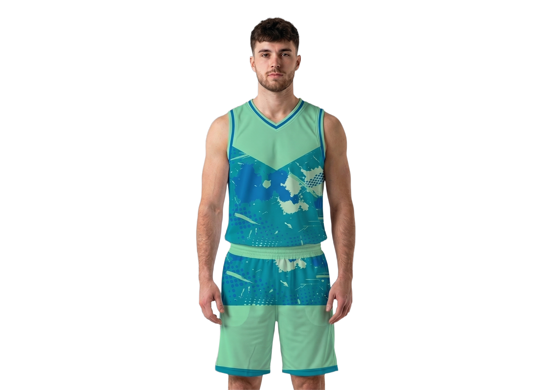 Custom v shape camo adult youth unisex basketball jersey - reversible uniform - Jersey