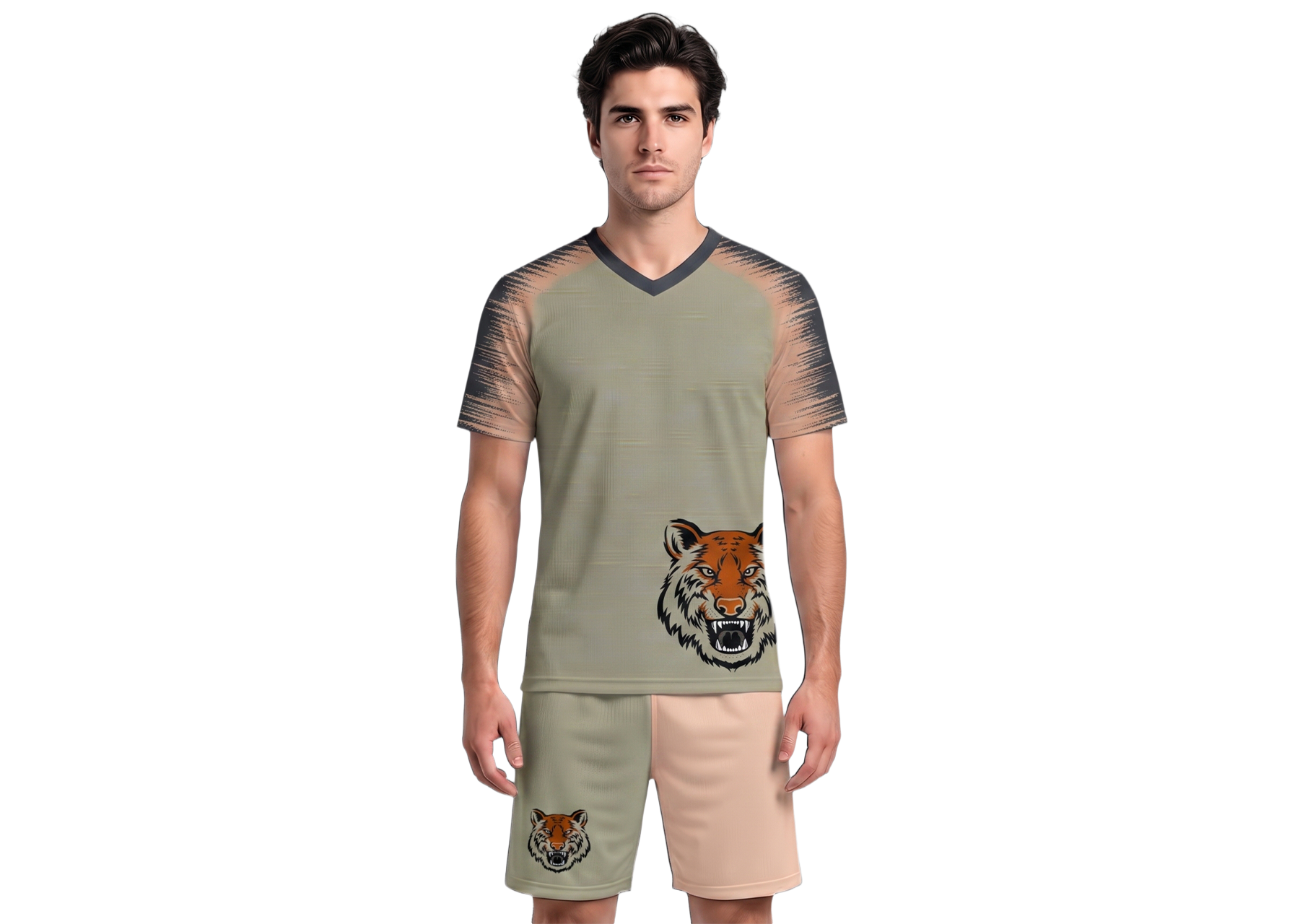 Custom tiger animal adult youth soccer jersey - Jersey