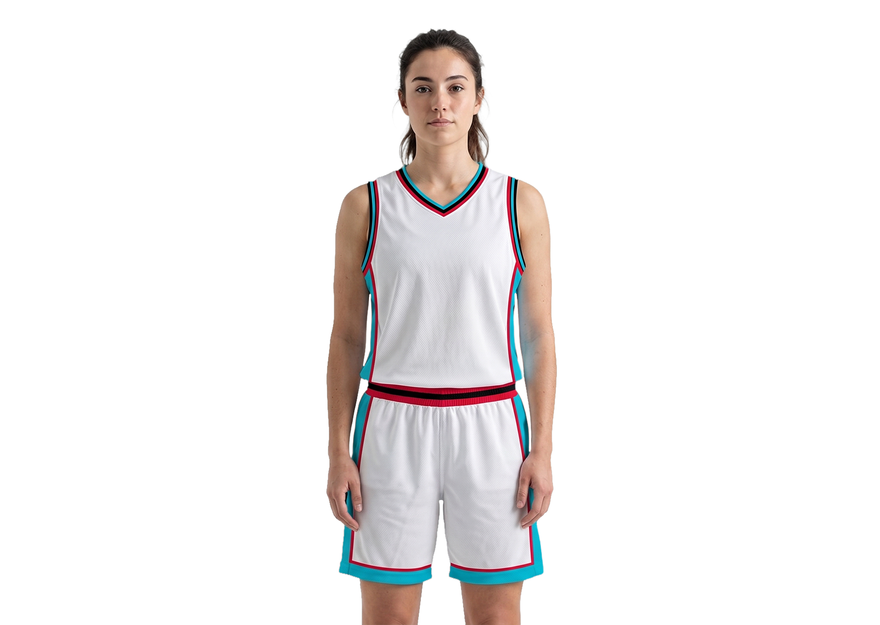 Custom modern white adult youth unisex basketball jersey - reversible uniform - Jersey