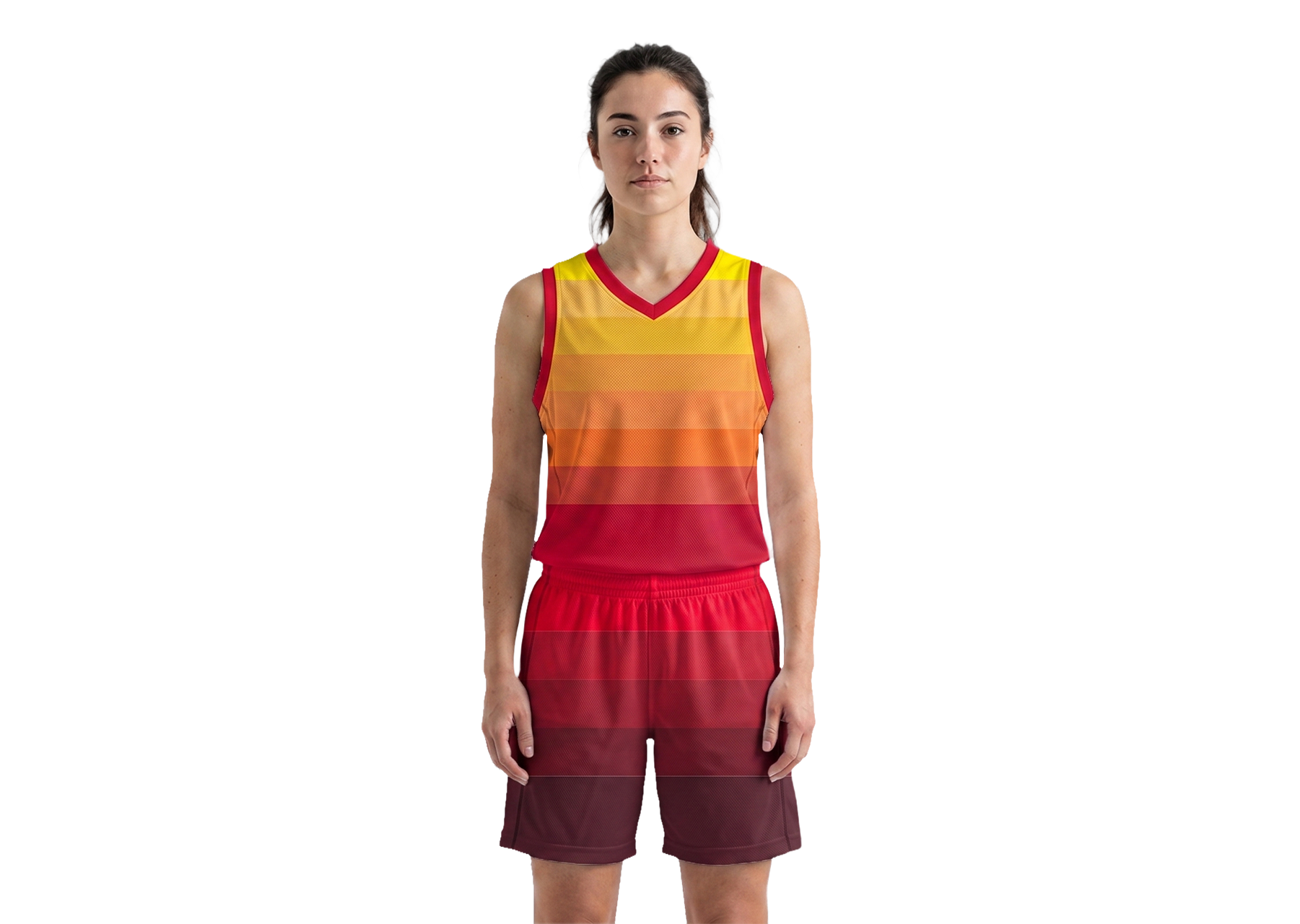 Custom stylish sun-orange adult youth unisex basketball jersey - reversible uniform - Jersey