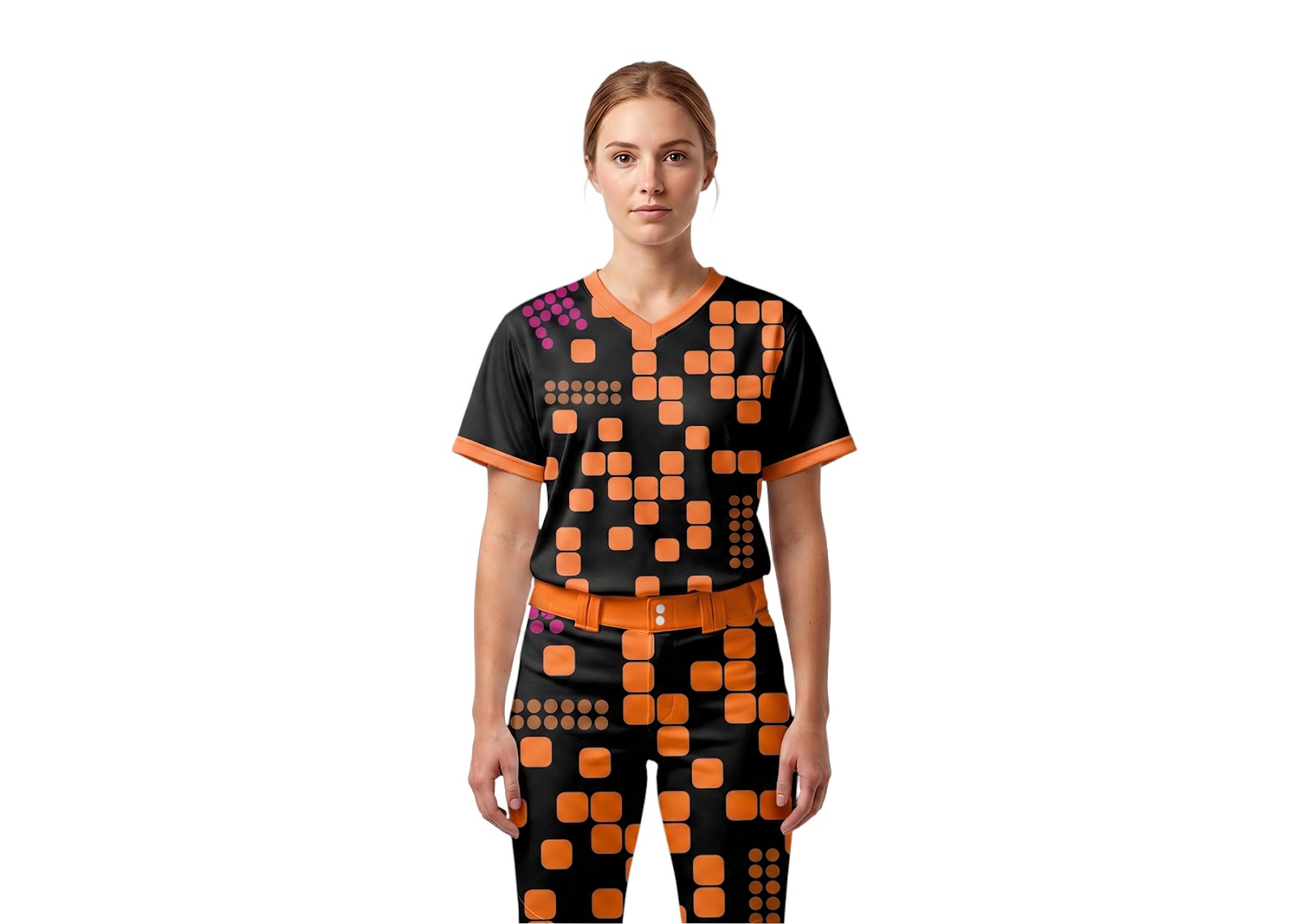 Custom digital shapes adult youth unisex no buttons softball jersey - Jersey