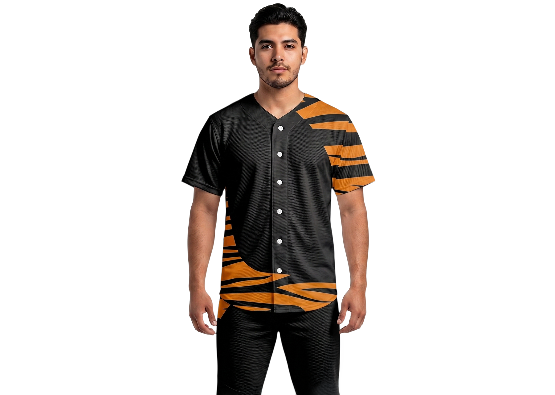 Custom tiger stripe animal adult youth unisex softball jersey - Jersey