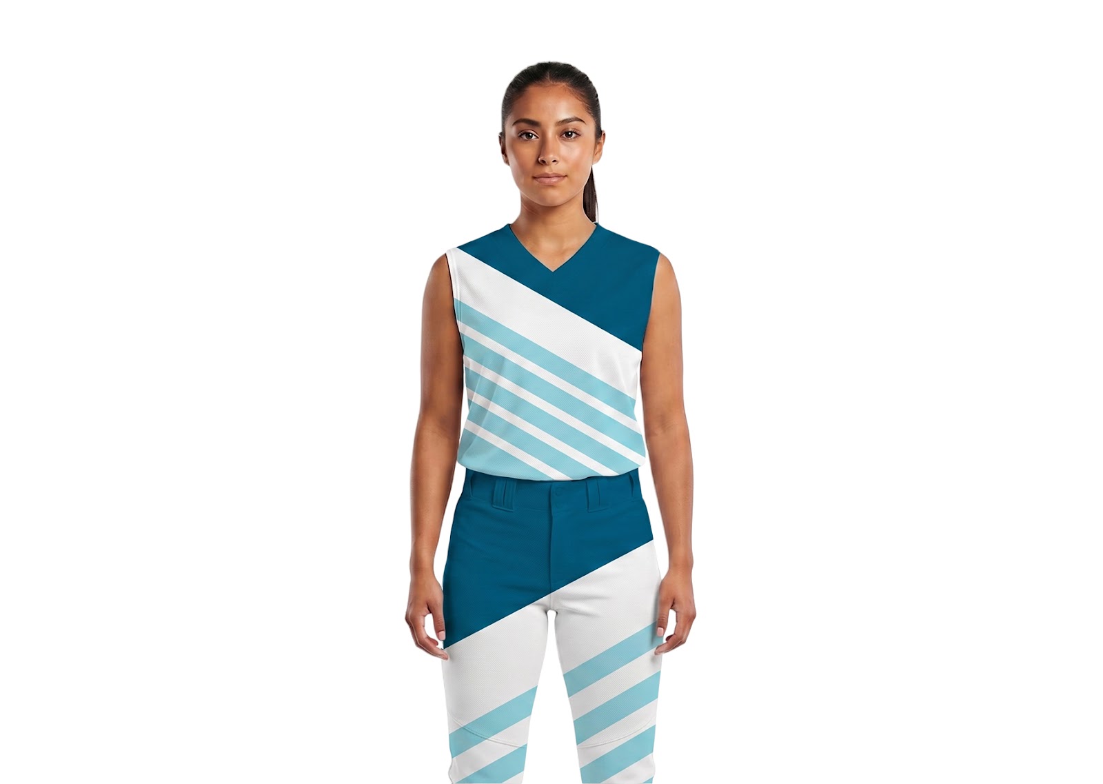 Custom diagonal stripes sleeveless adult youth unisex softball jersey - Jersey