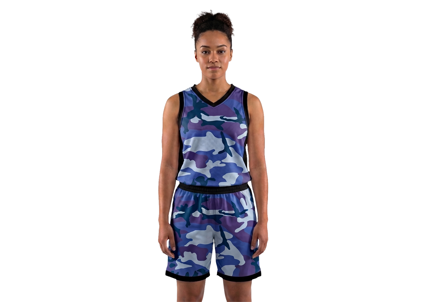 Custom night sky camo adult youth unisex basketball jersey - reversible uniform - Jersey