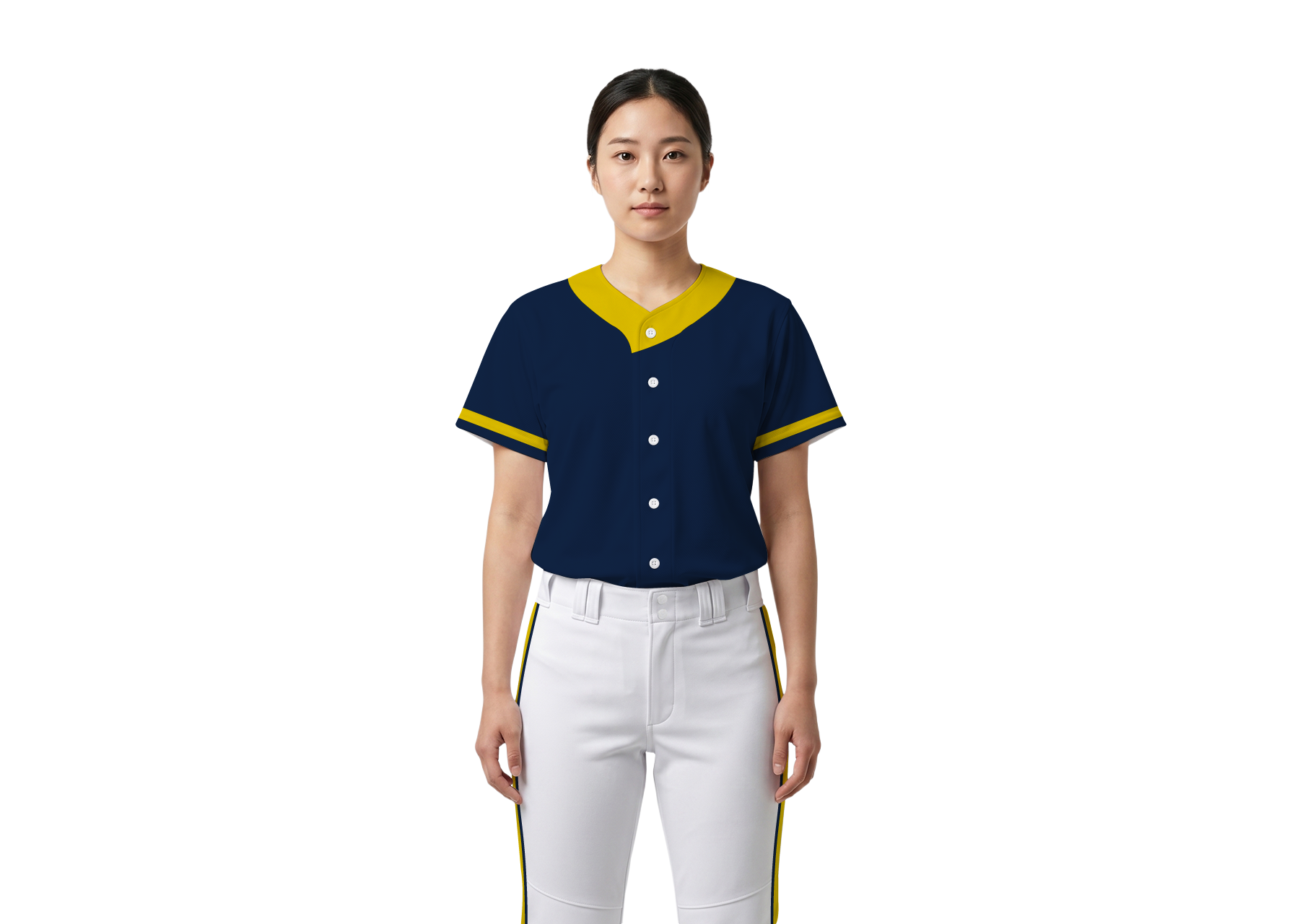 Custom navy horizon adult youth unisex full buttons softball jersey - Jersey