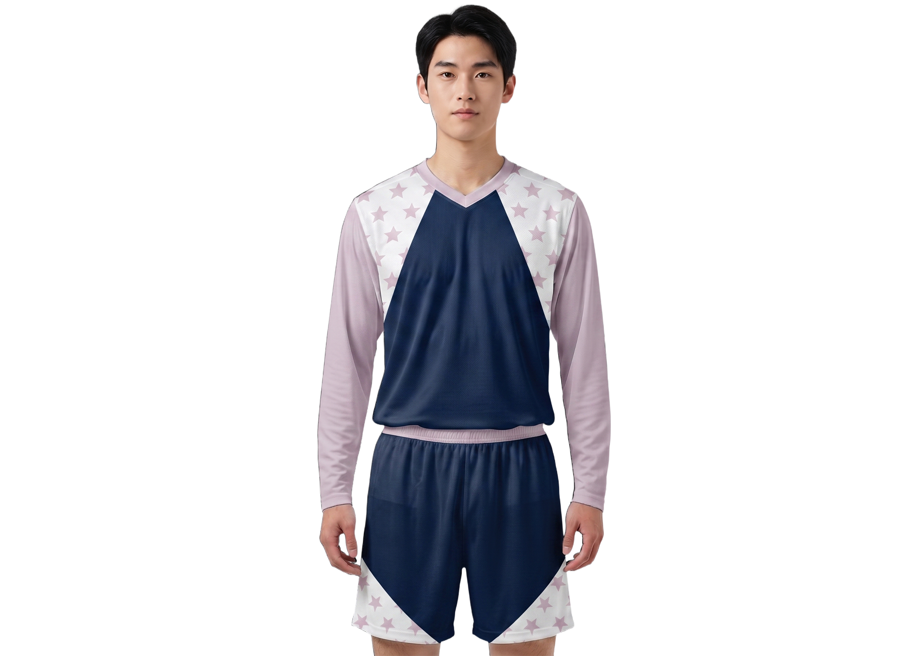 Custom twinkle stars adult youth volleyball long sleeve jersey - Jersey
