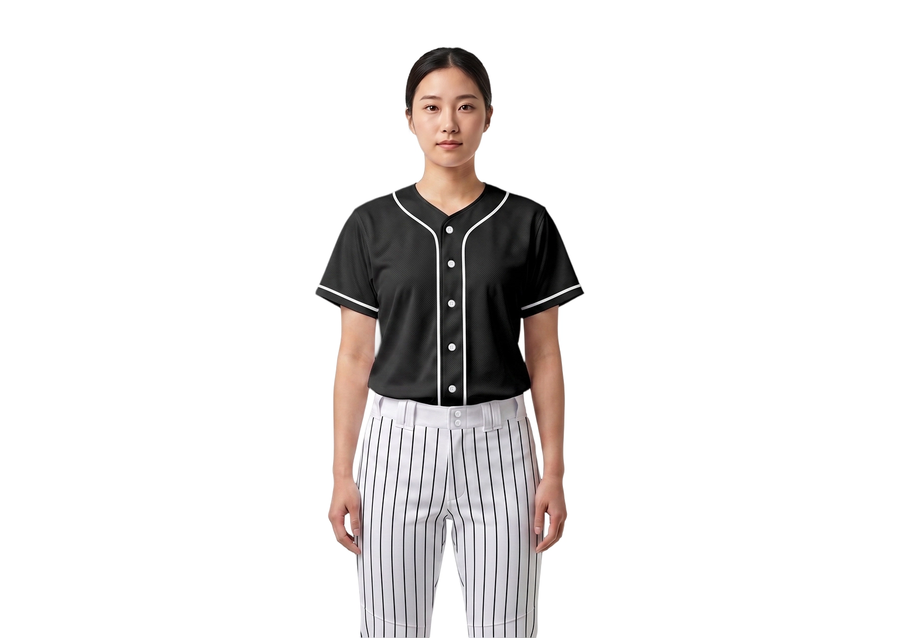 Custom ebony adult youth unisex full buttons softball jersey - Jersey
