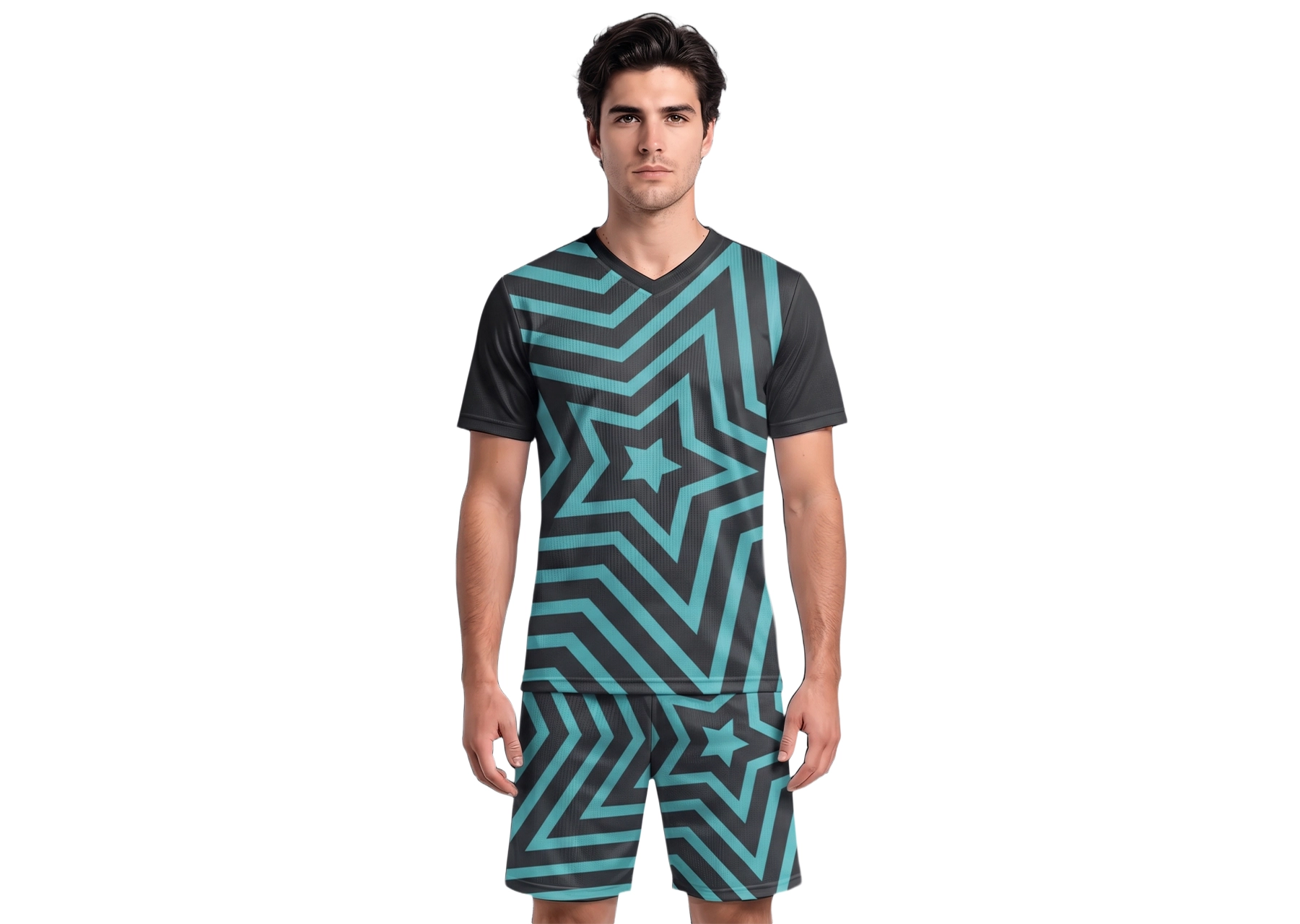 Custom star lines layers adult youth soccer jersey - Jersey