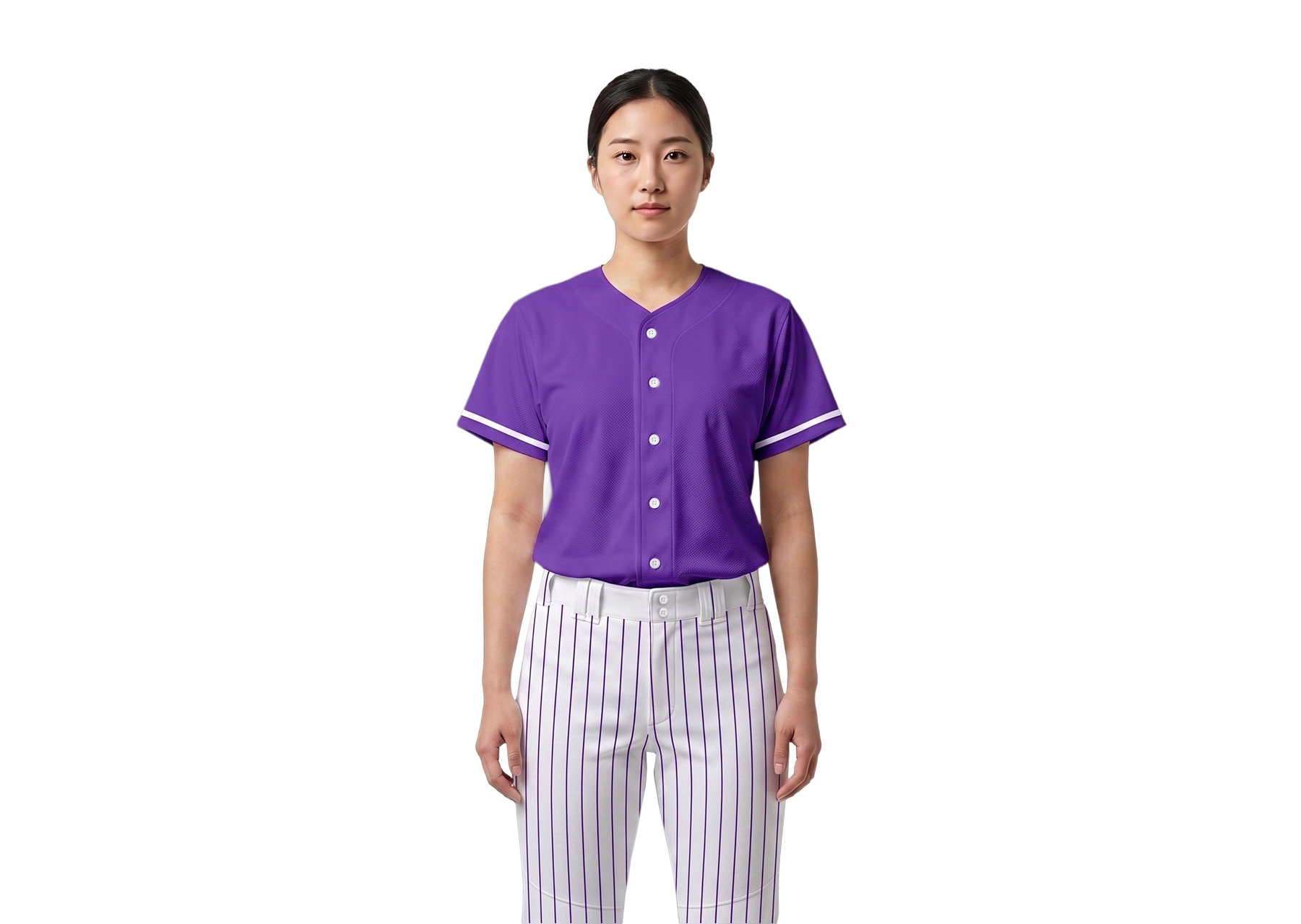 Custom Stylish Purple Adult Youth Unisex Full Buttons Baseball Jersey - JERSEY