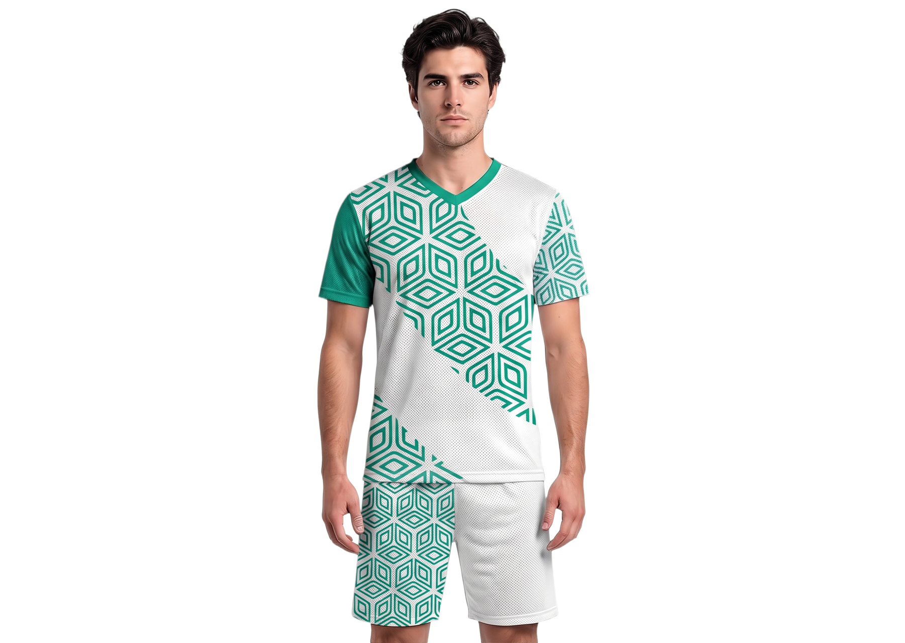 Custom diagonal layer shapes adult youth soccer jersey - Jersey