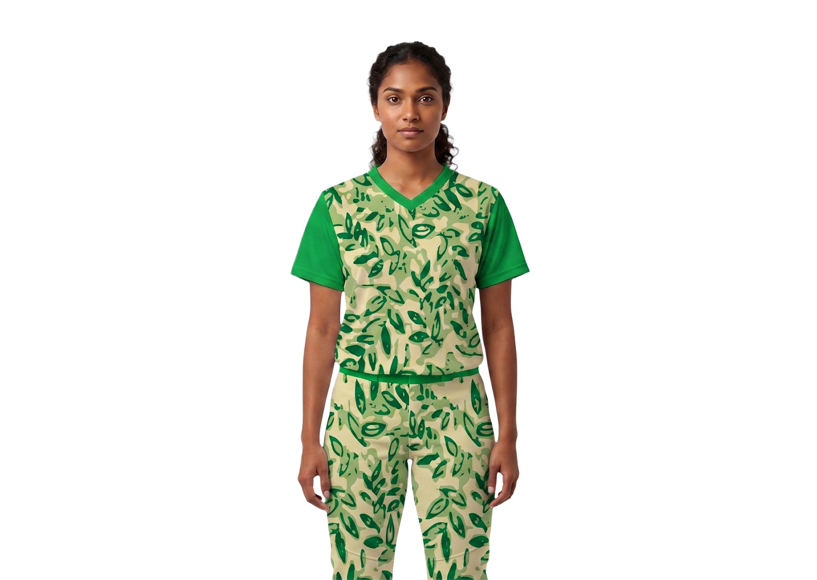 Custom small leaves nature adult youth unisex no buttons softball jersey - Jersey