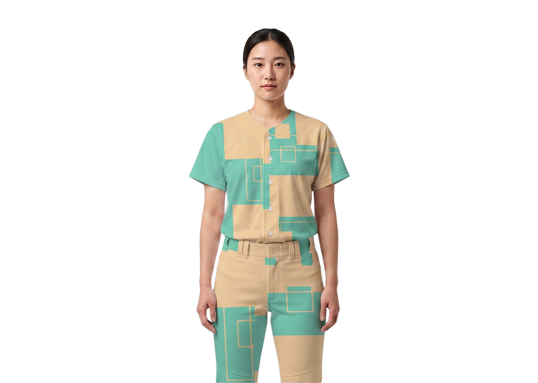 Custom square abstract adult youth unisex baseball jersey - Jersey
