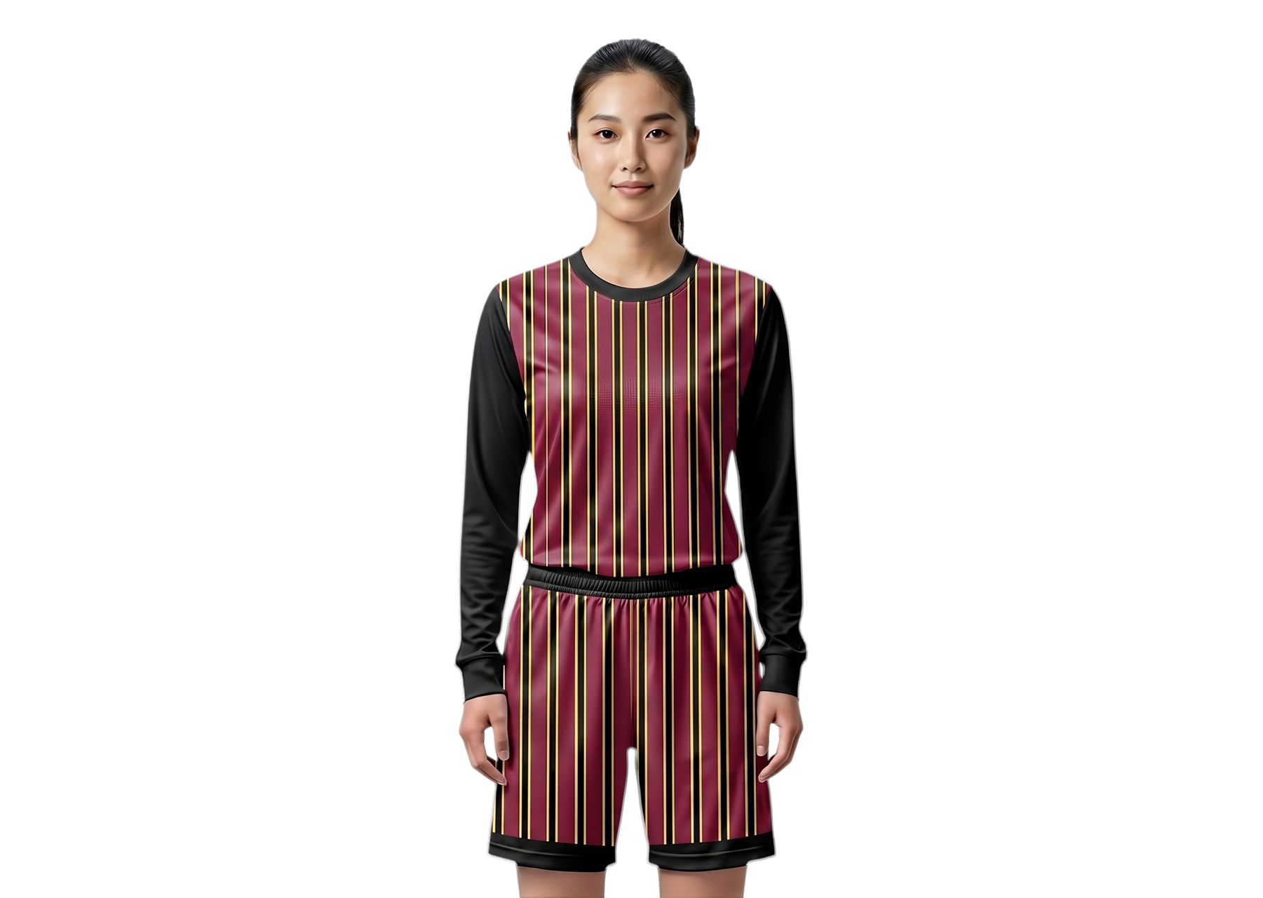 Custom vertical lines adult youth unisex long sleeves soccer jerseys - Jersey