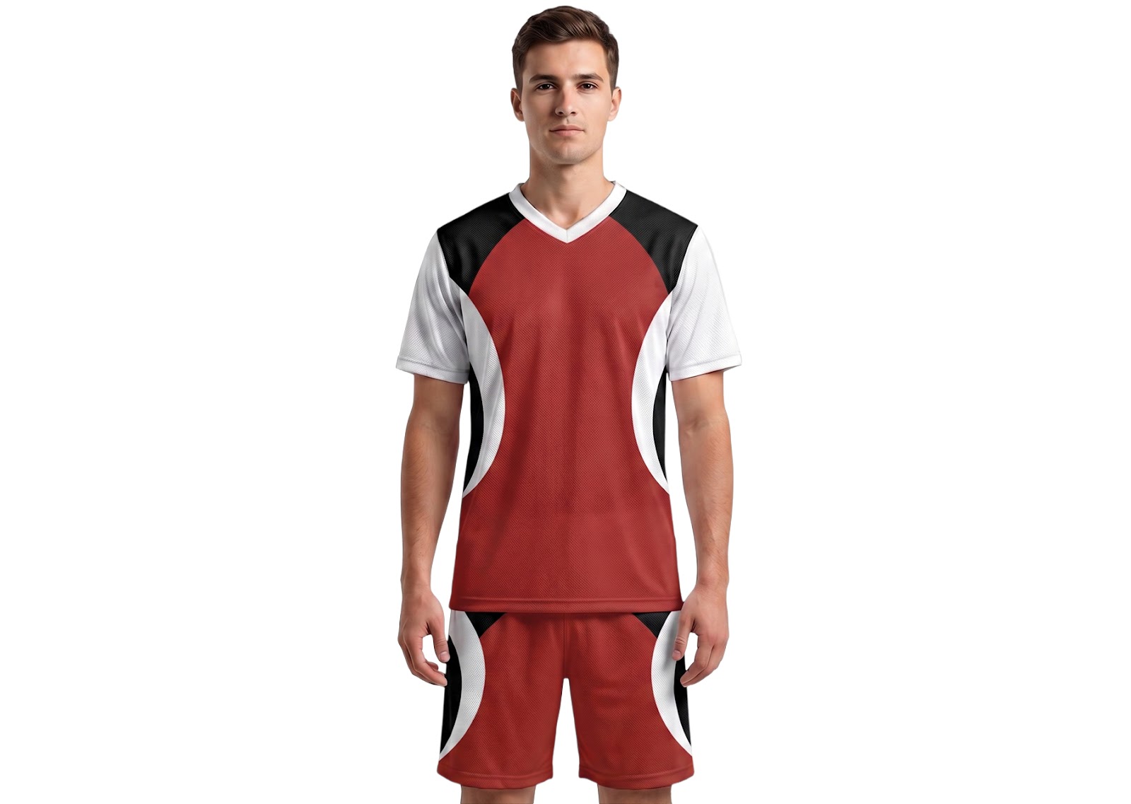 Custom red solids adult youth volleyball jersey - Jersey