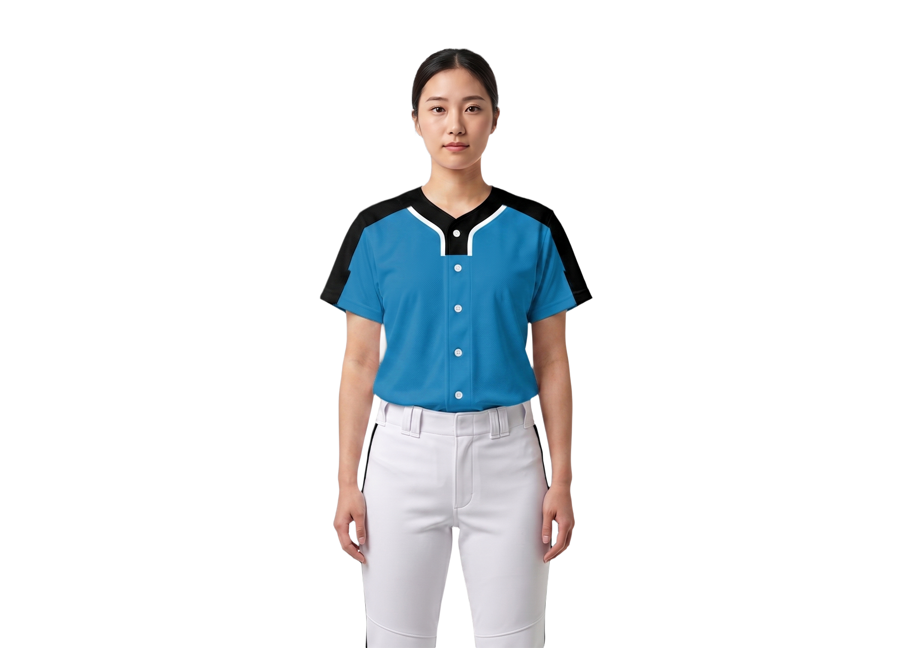 Custom blackhawk sky adult youth unisex full buttons softball jersey - Jersey