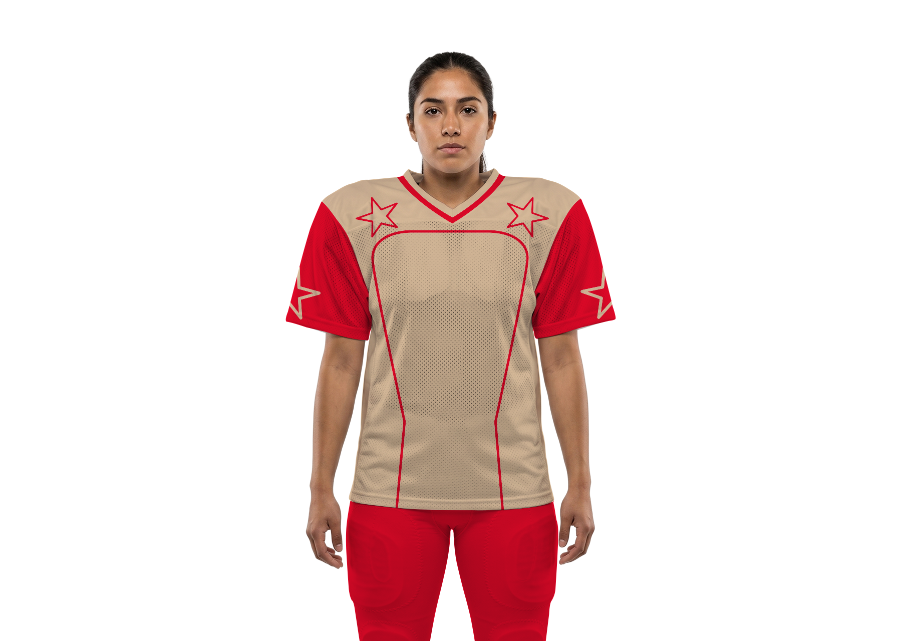 Custom red stars adult youth unisex football jersey - Jersey