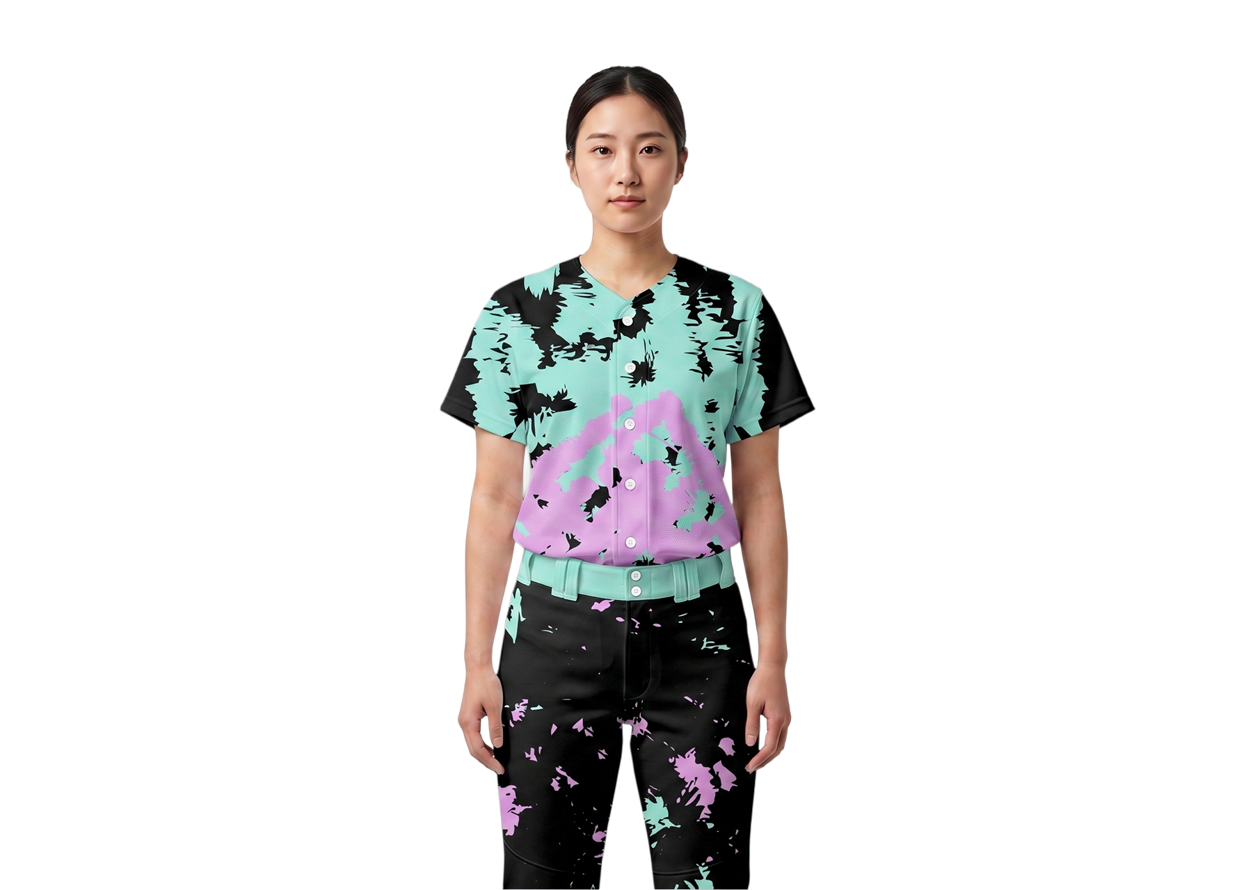 Custom brush stroke abstract adult youth unisex baseball jersey - Jersey