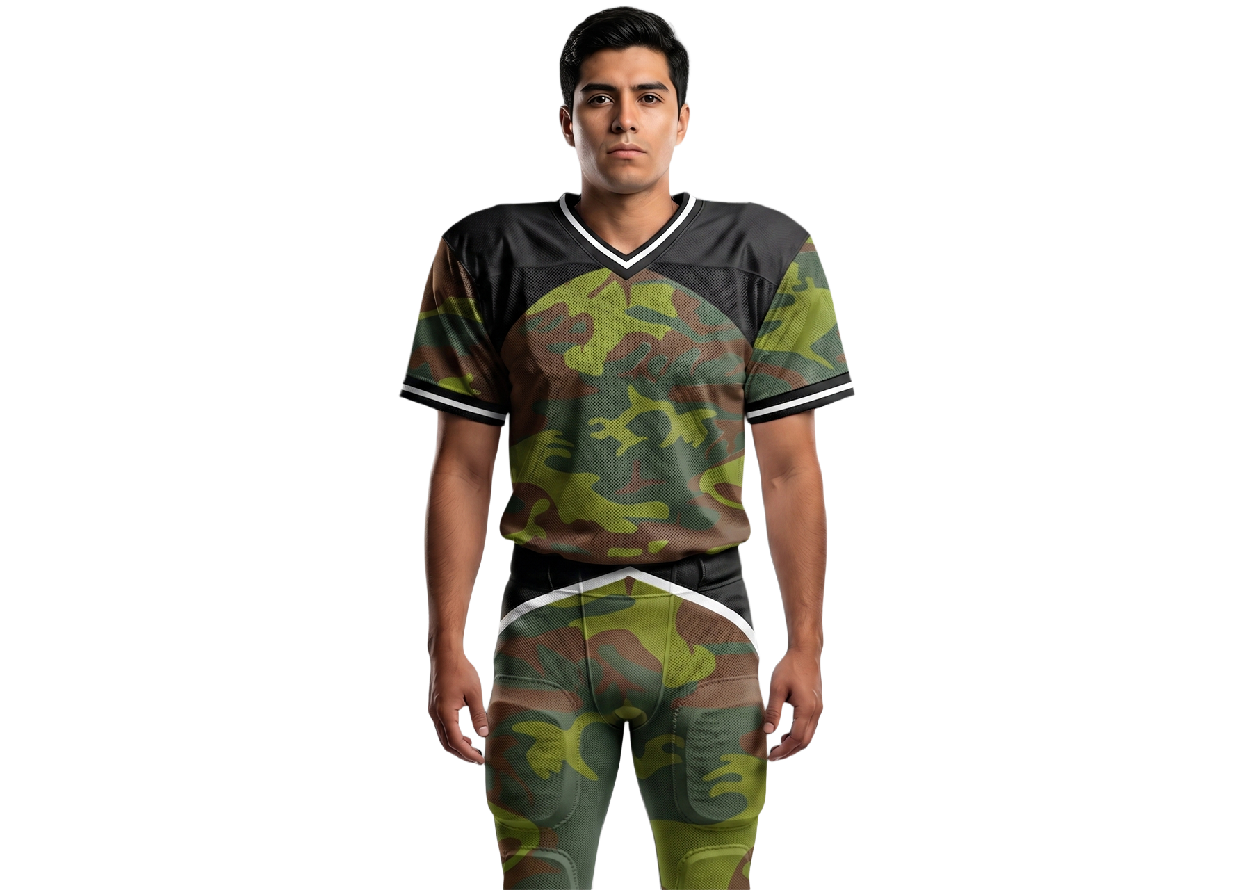 Custom woodland camo adult youth unisex football jersey - Jersey