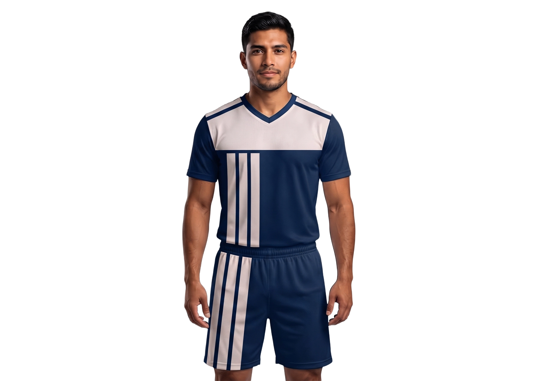 Custom triple lines stripes adult youth soccer jersey - Jersey