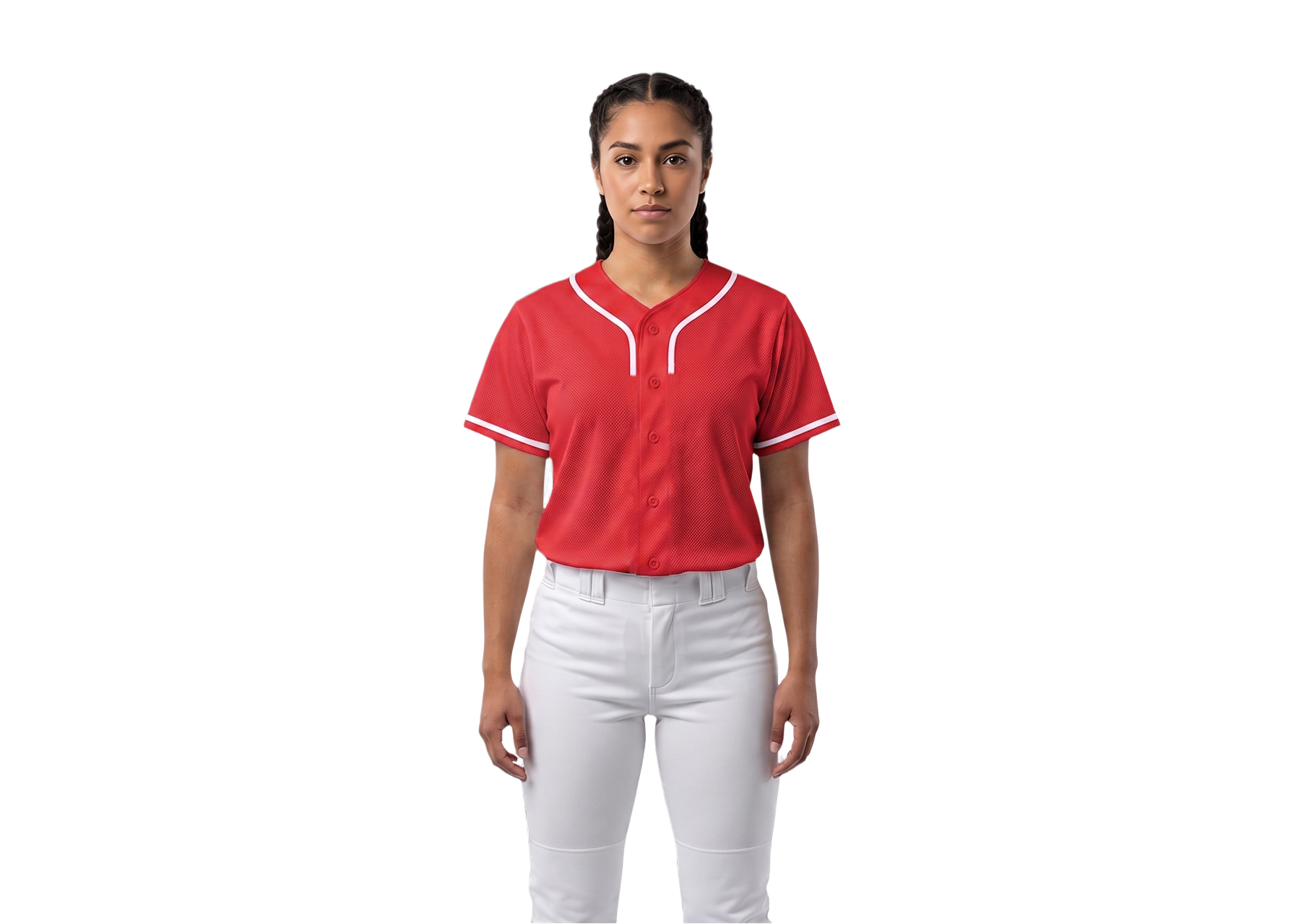 Custom red lily adult youth unisex full buttons baseball jersey - Jersey