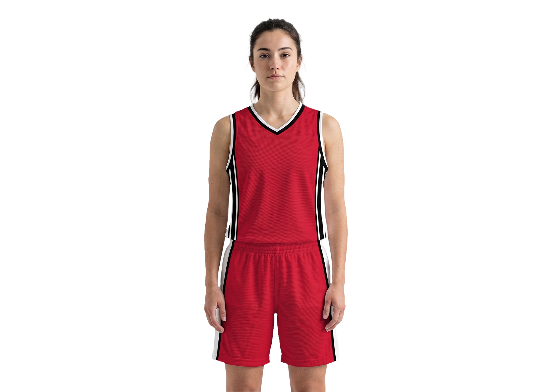 Custom fire-red adult youth unisex basketball jersey - reversible uniform - Jersey