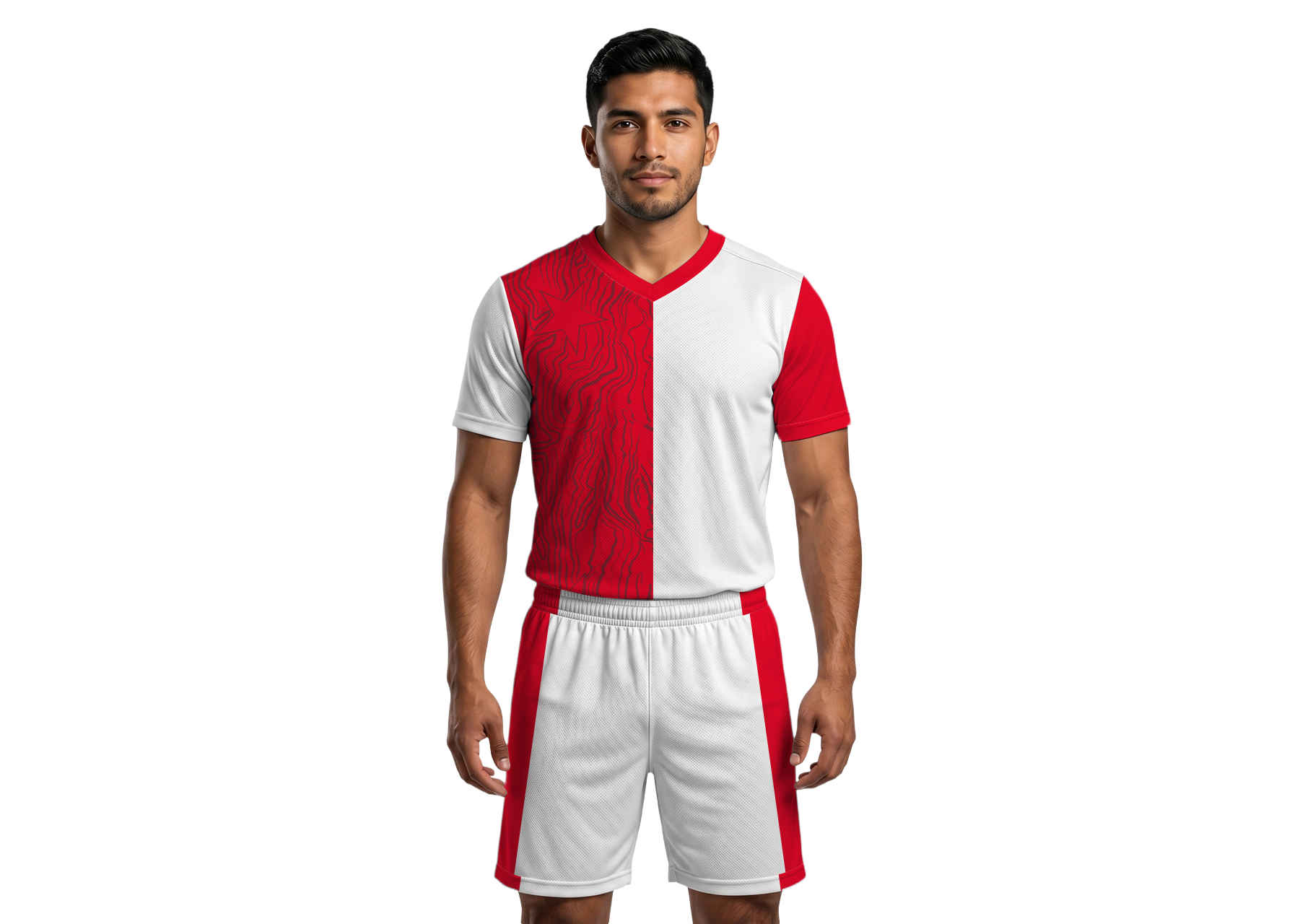 Custom scarlet white adult youth unisex soccer jerseys - Jersey