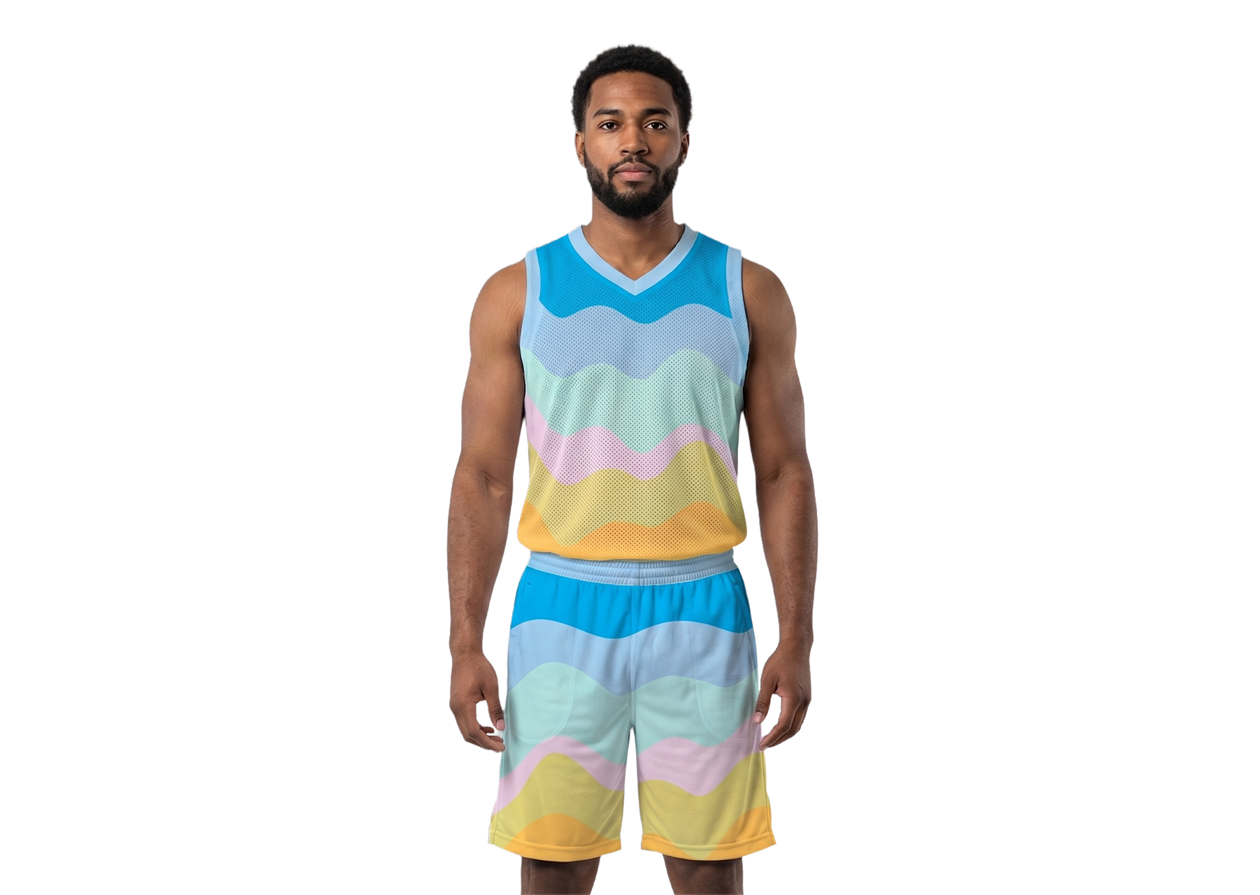 Custom layers shapes adult youth unisex basketball jersey - reversible uniform - Jersey