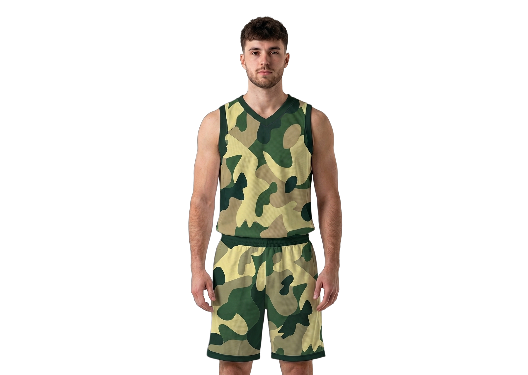 Custom hunter camo adult youth unisex basketball jersey - reversible uniform - Jersey
