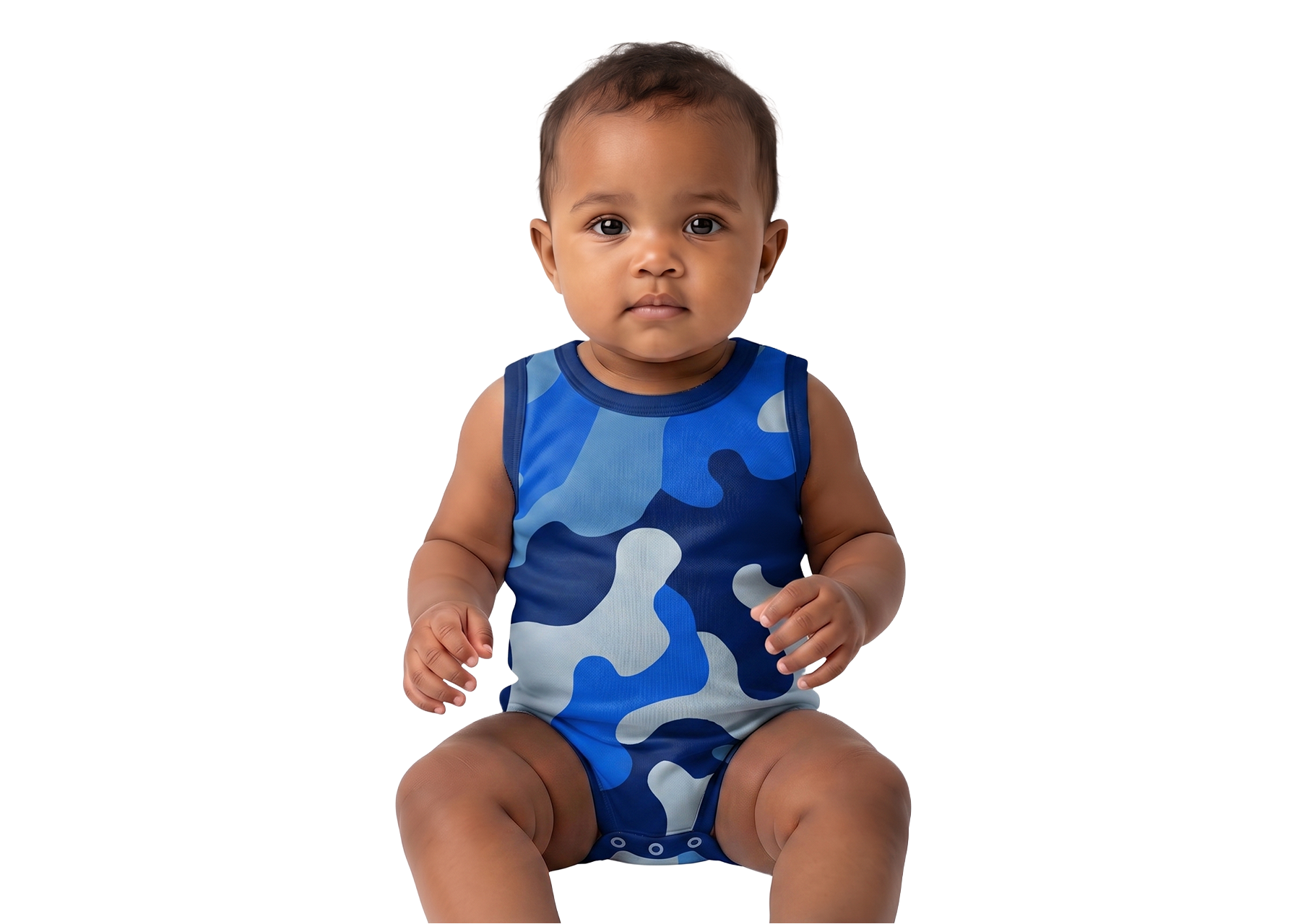 Custom blue army camo toddler basketball uniform - Jersey